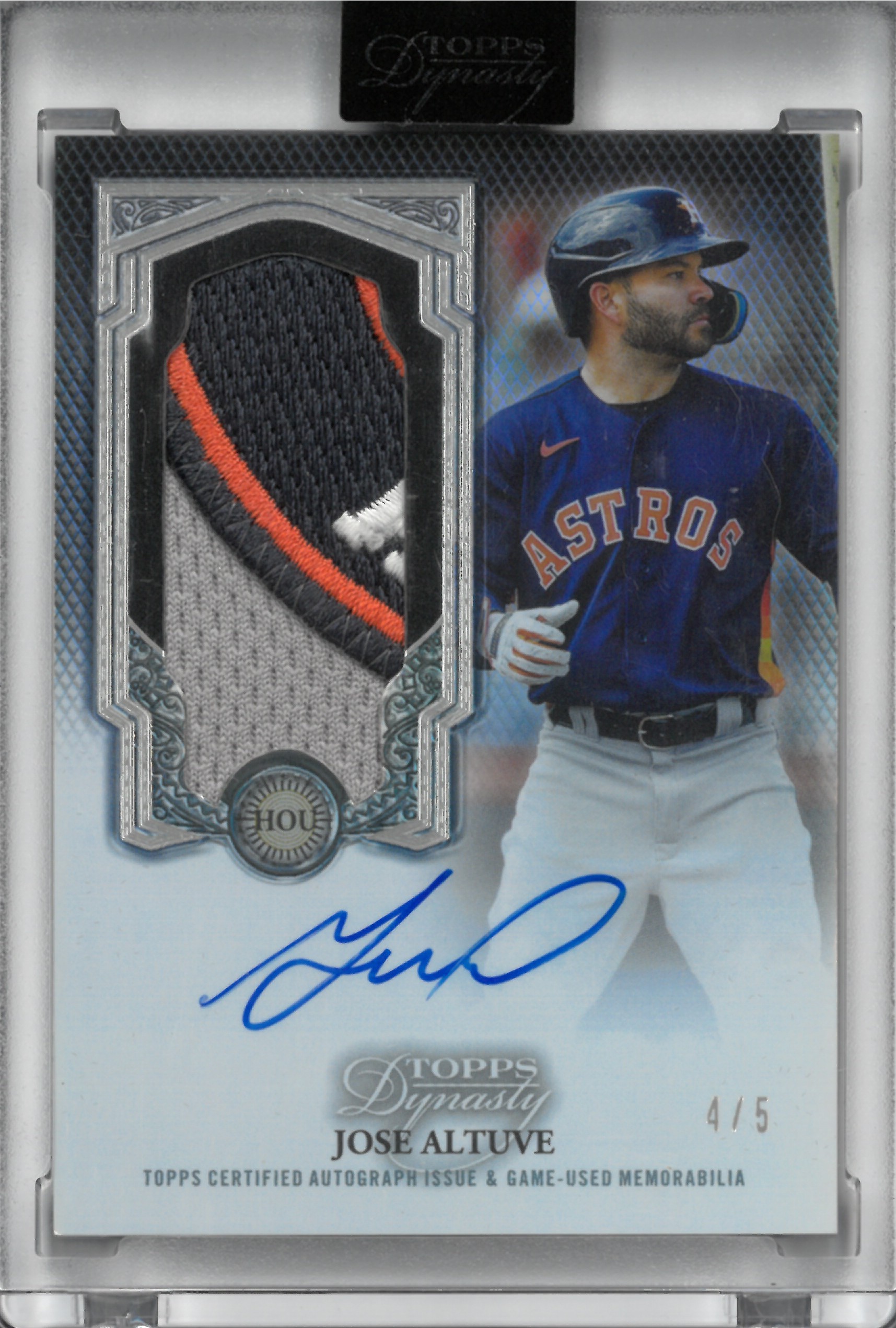 2023 Topps Dynasty ”Jose Altuve” Relic Auto【4/5】#DAPB-JA(ホセ・アルトゥーベ)
