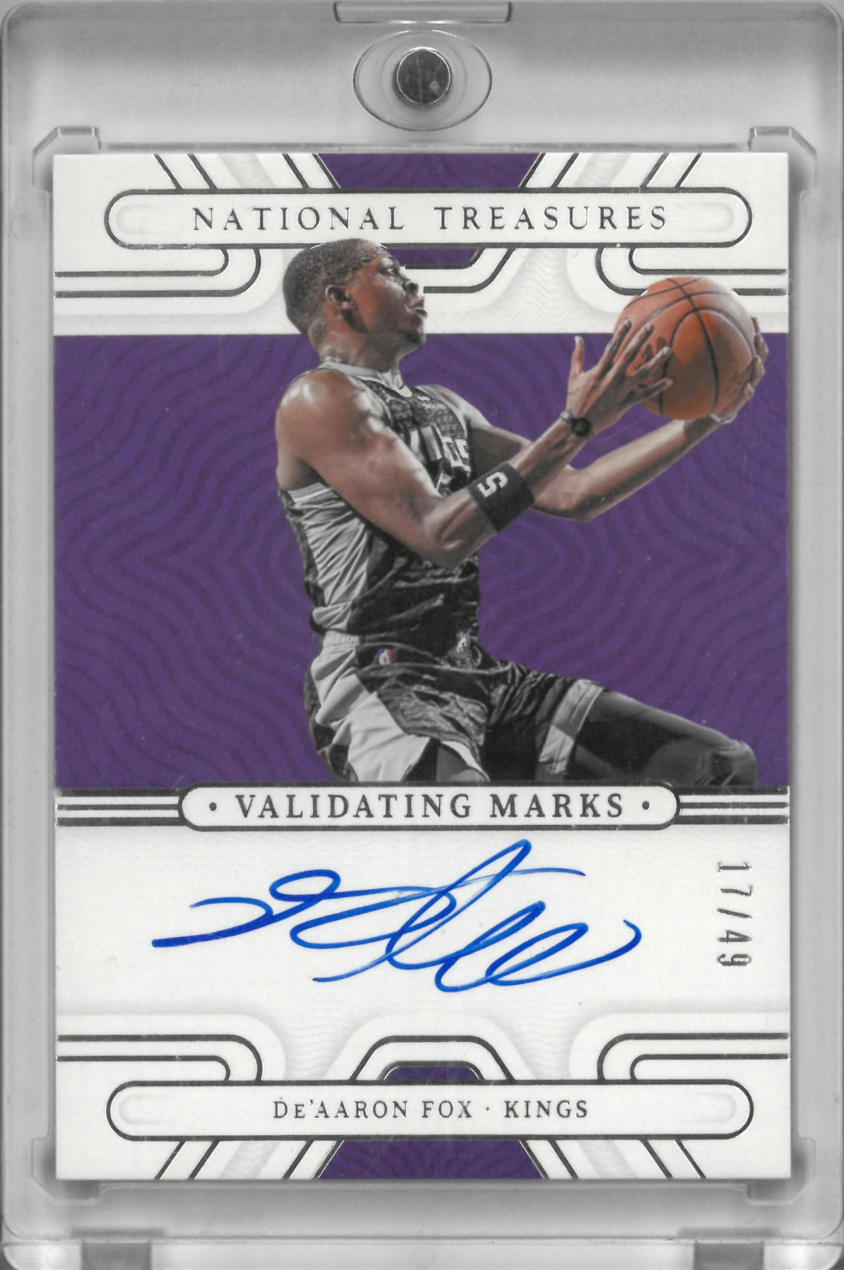2021-22 PANINI NATIONAL TREASURES "De'Aaron Fox" Auto【17/49】No.VM-DFX(ディアロン・フォックス)
