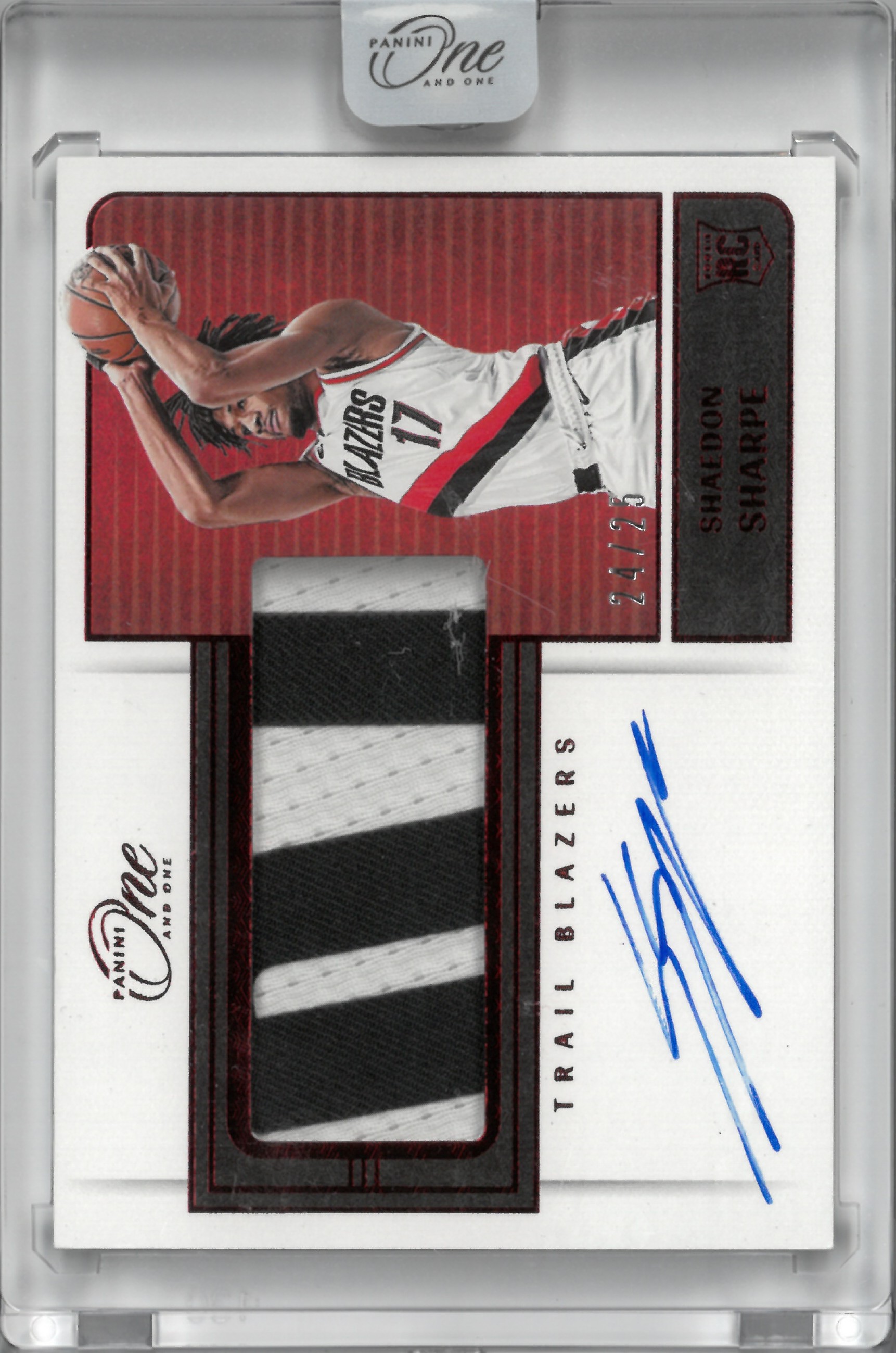 2022-23 PANINI One And One "Shaedon Sharpe" Relic Auto【24/25】No.RJJ-SHS(シェイドン・シャープ)