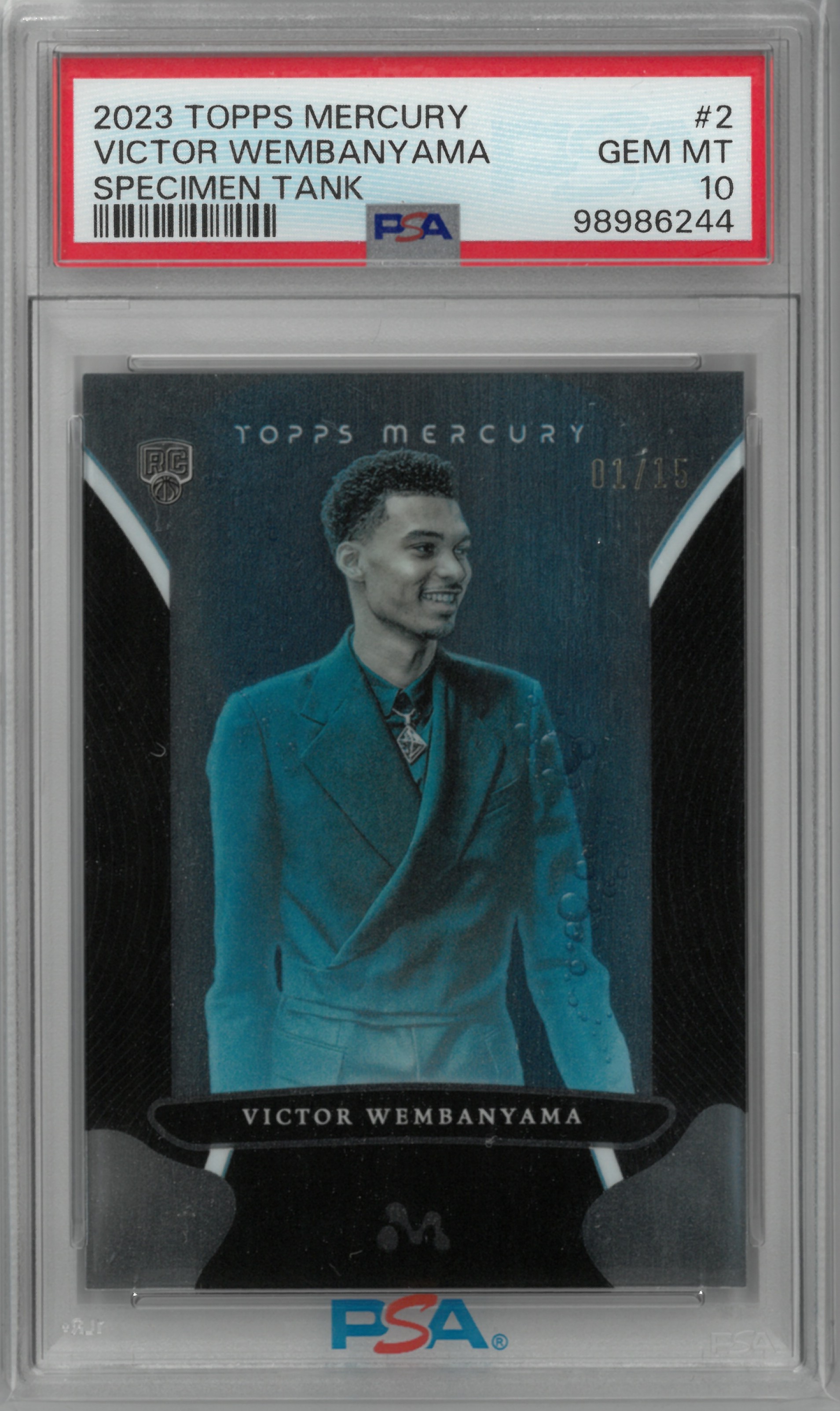 2024 Topps MERCURY ”Victor Wembanyama”【01/15】＃2【PSA10】(ビクター・ウェンバンヤマ)