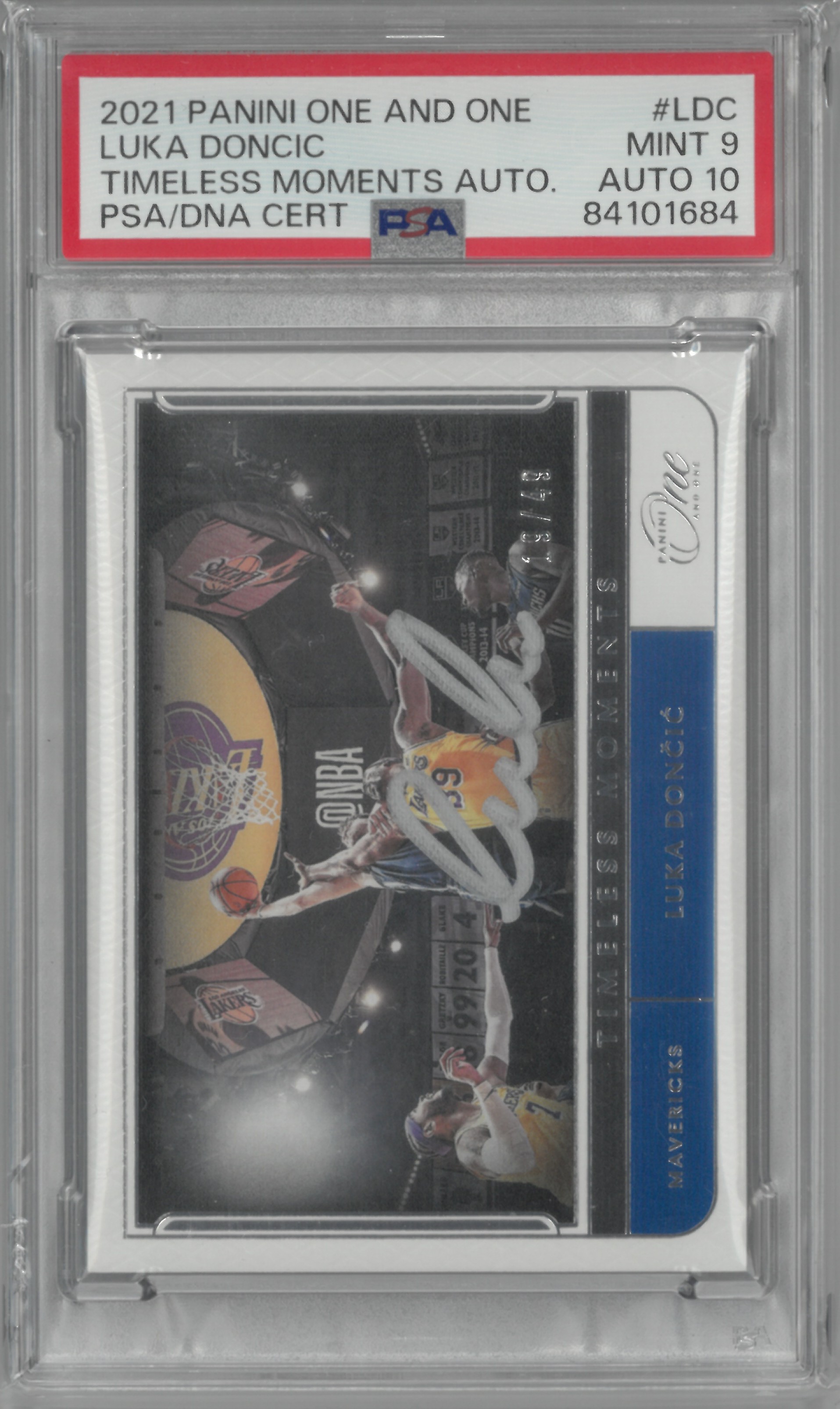 2021-22 PANINI One And One "Luka Doncic" Auto 【19/49】No.TM-LDC【PSA(MINT9)(AUTO10)】(ルカ・ドンチッチ)