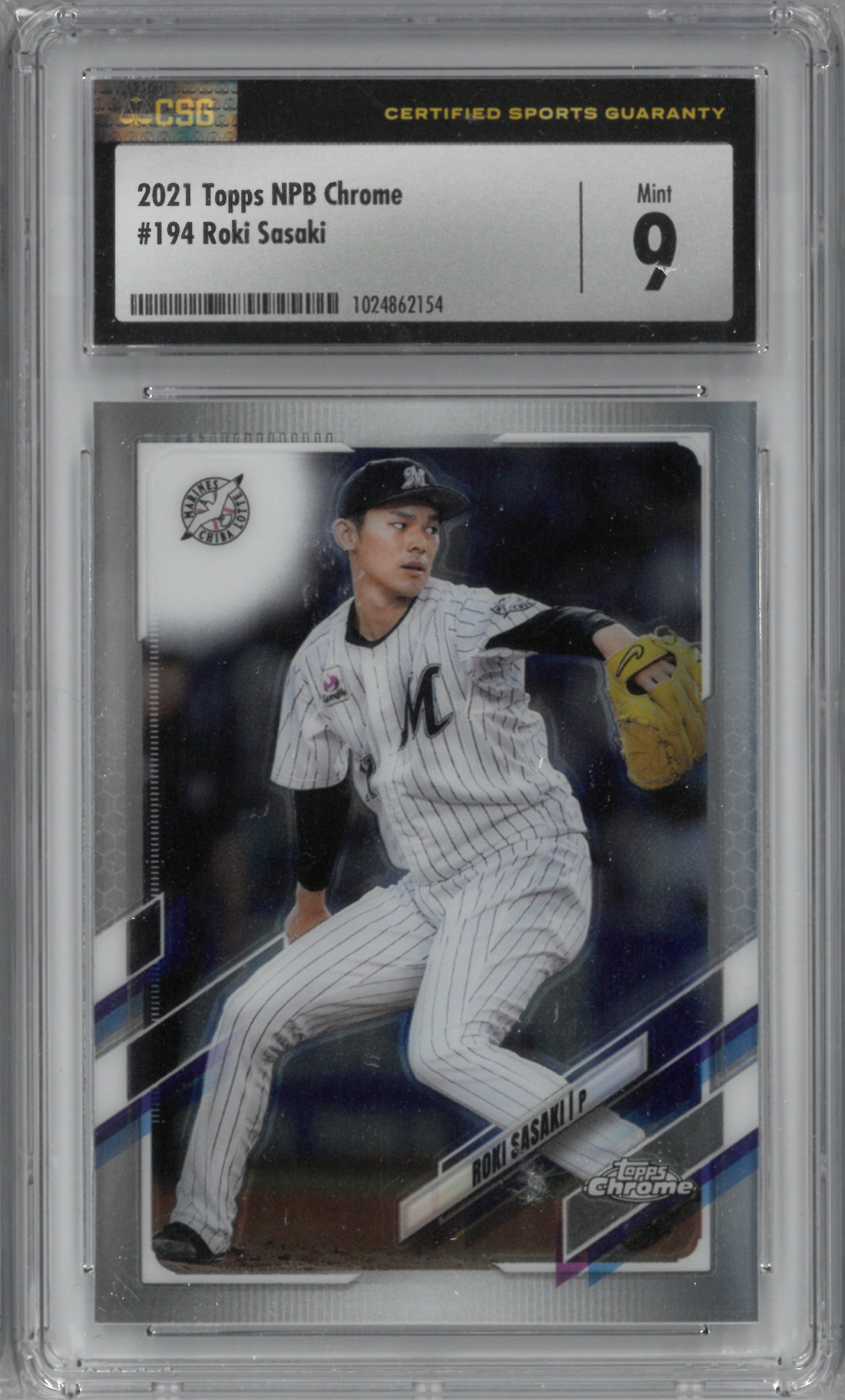 2021 Topps Chrome "Roki Sasaki" #194【CSG9】(佐々木 朗希)