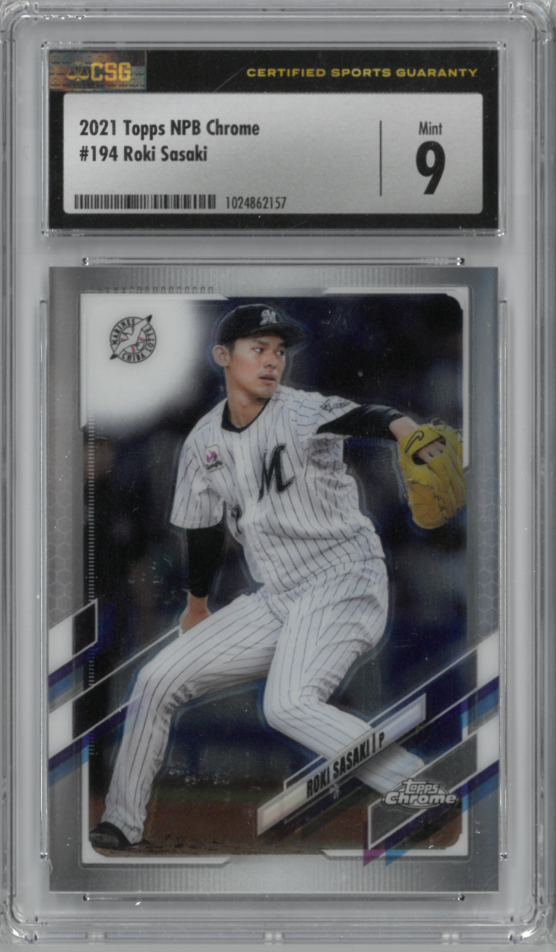 2021 Topps Chrome Roki Sasaki#194【CSG9】(佐々木 朗希)