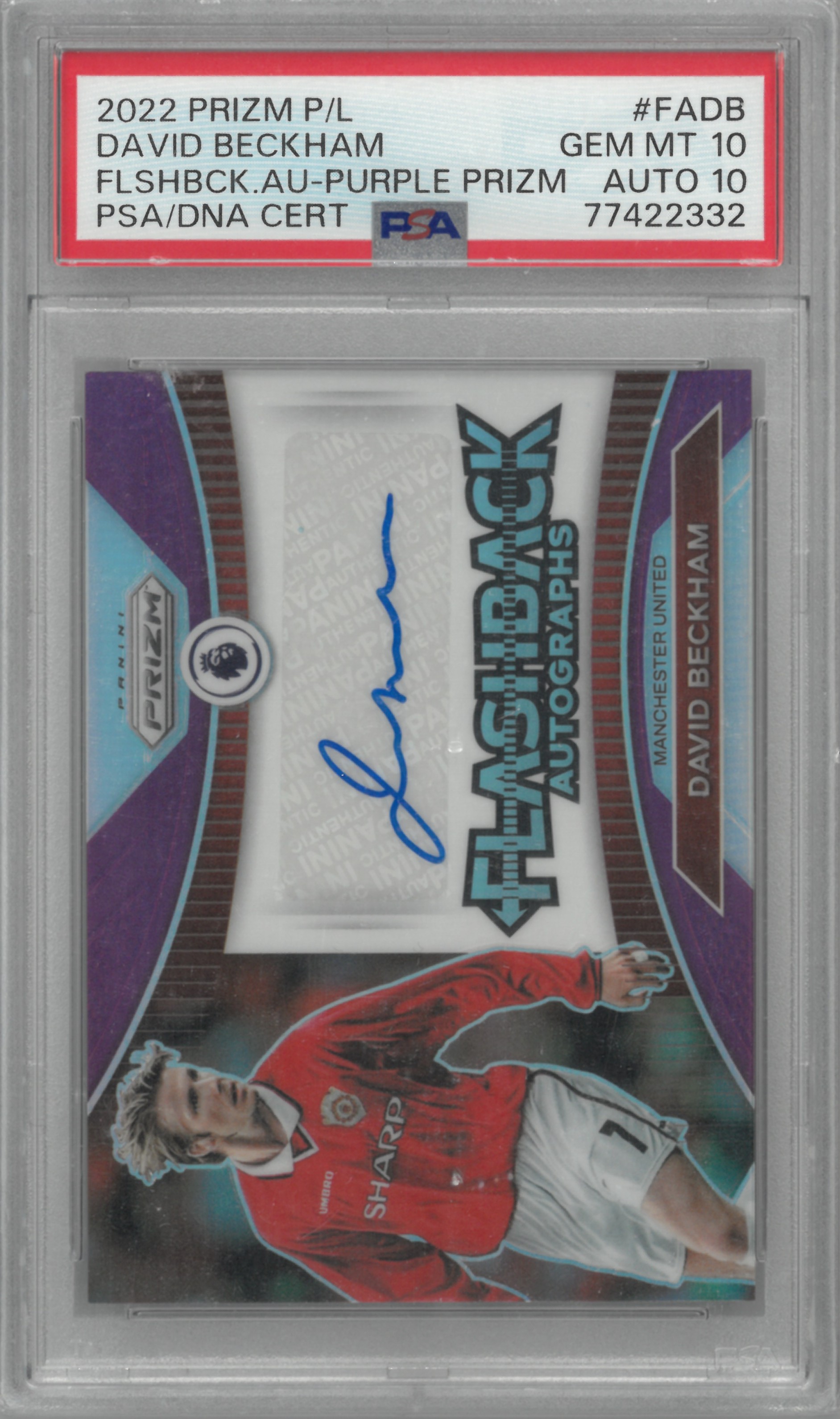 2022-23 PANINI PRIZM ”David Beckham" Auto【22/25】No.FA-DB【PSA(GEM MT10)(AUTO10)】(デビッド・ベッカム)