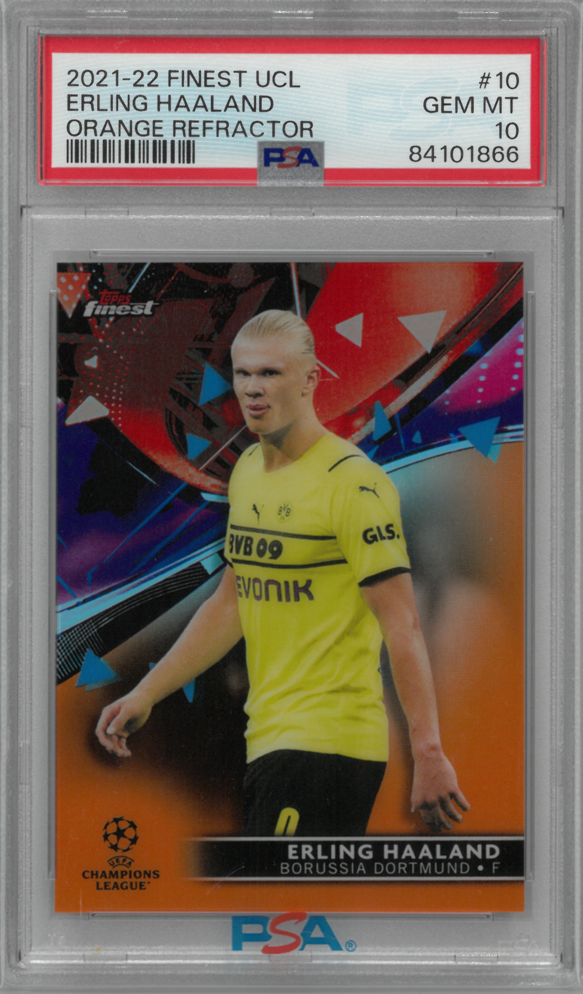 2022 Topps finest ”Erling Haaland"【14/25】#10【PSA10】(アーリング・ハーランド)