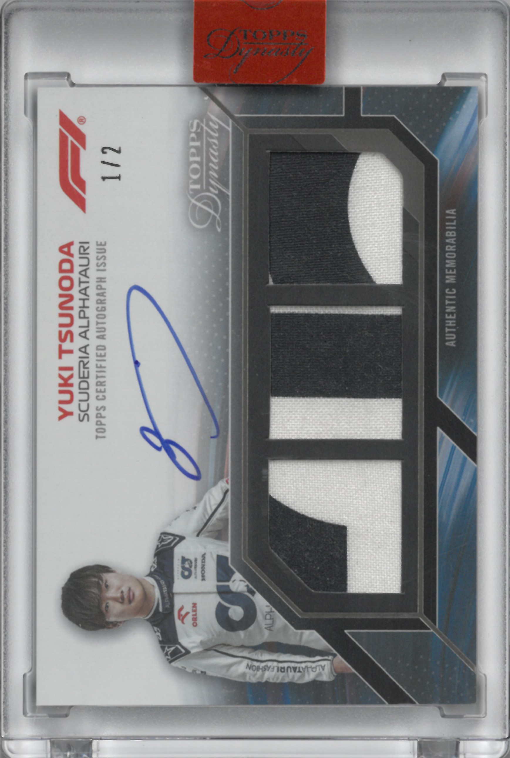 2023 Topps Dynasty "Yuki Tsunoda" Relic Auto【1/2】#SDTRA-YTII(角田裕毅)