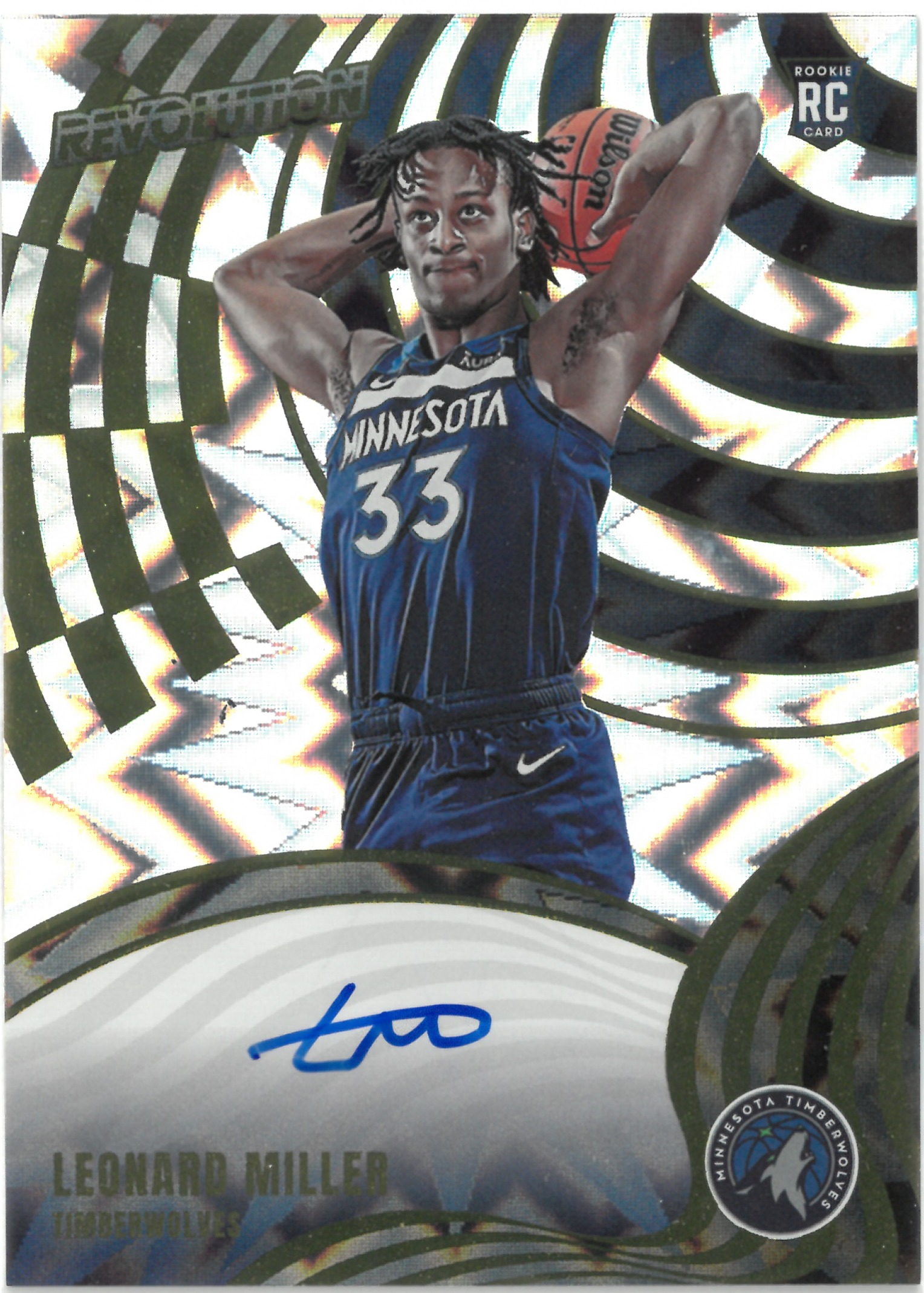 2024-25 PANINI REVOLUTION "Leonard Miller" Auto【079/100】Fractal No.RA-LMT(レナード・ミラー)