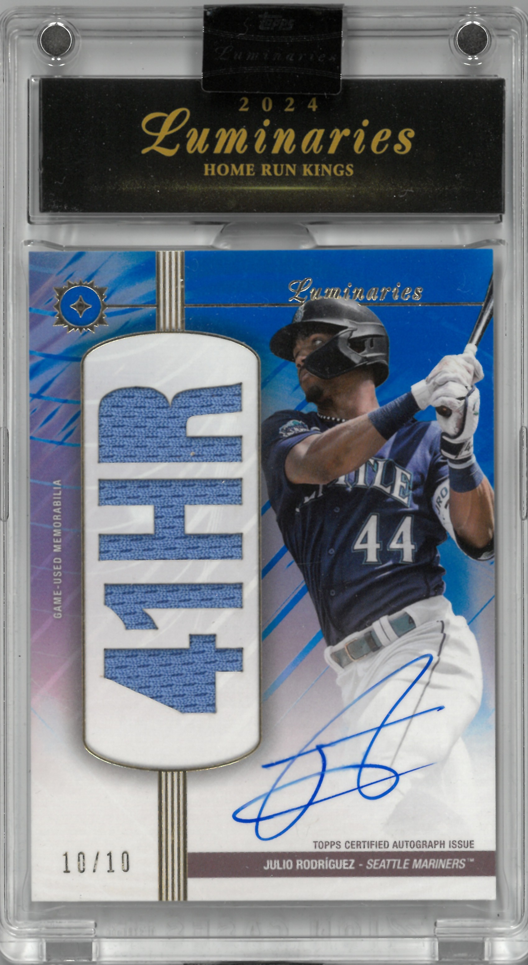 2024 Topps Luminaries "Julio Rodriguez" Relic Auto【10/10】#HRKAR-JRO(フリオ・ロドリゲス)