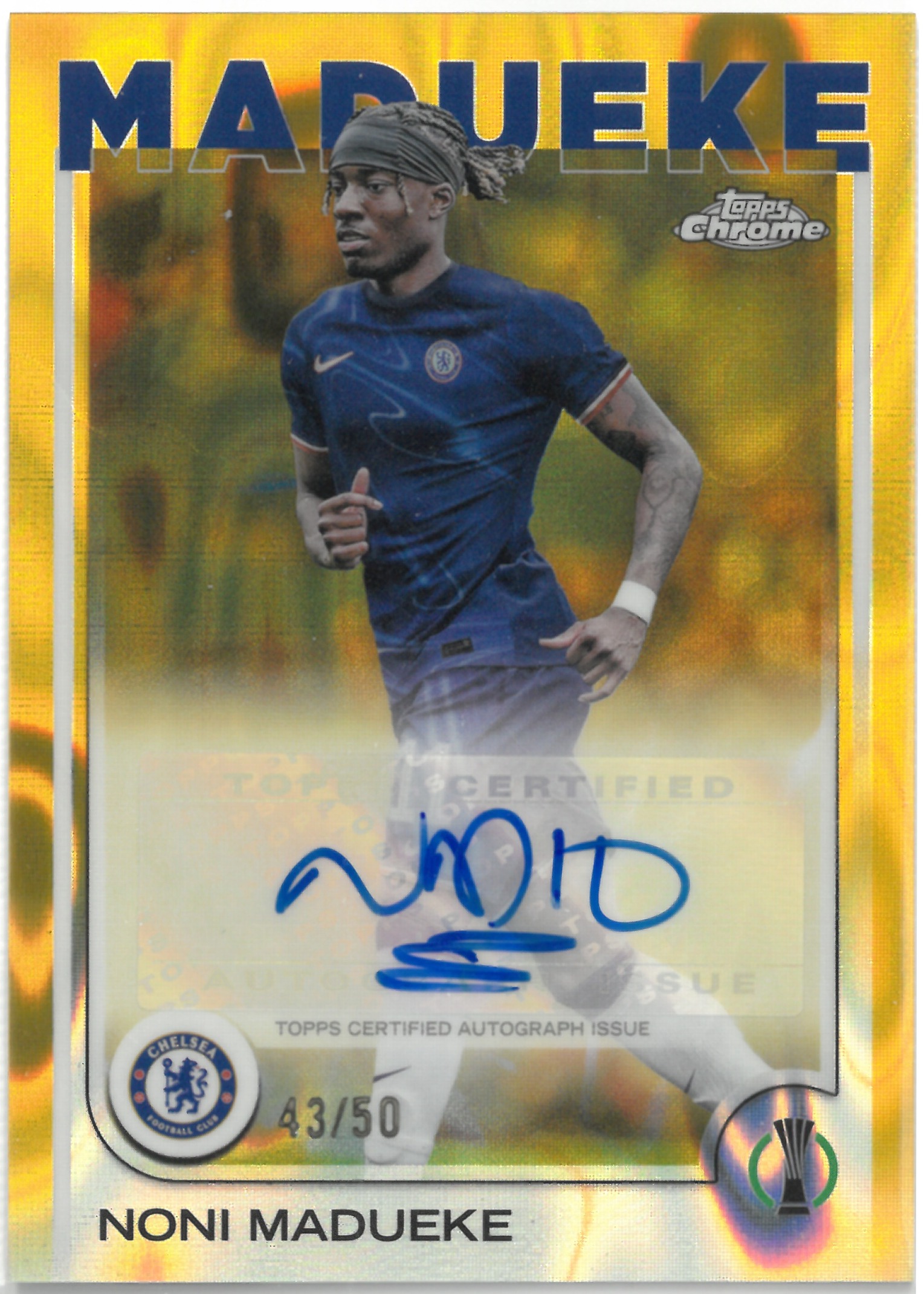 2025 Topps Chrome "Noni Madueke" Auto【43/50】#CA-NM(ノニ・マドゥエケ)