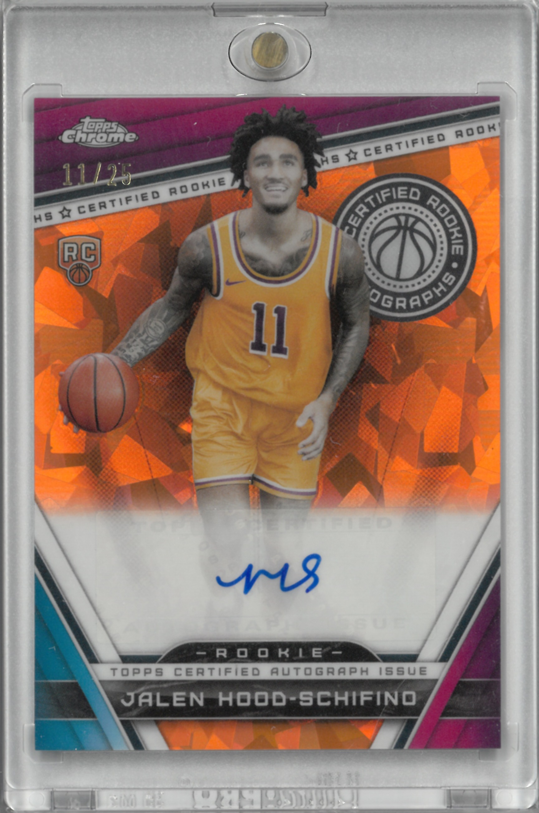 2024 Topps Chrome "Jalen Hood-Schifino" Auto【11/25】#CRA-JHS(ジェイレン・フッド＝シェフィーノ)