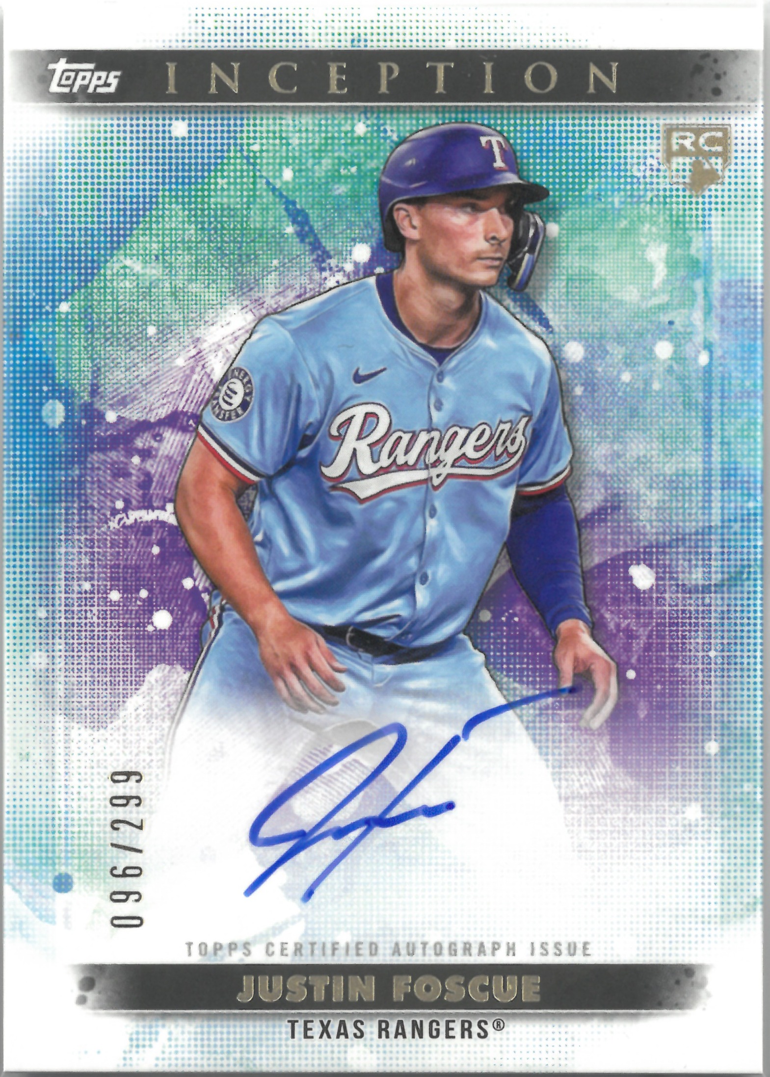 2024 Topps INCEPTION "Justin Foscue" Auto【096/299】#BRES-JF(ジャスティン・フォスキュー)
