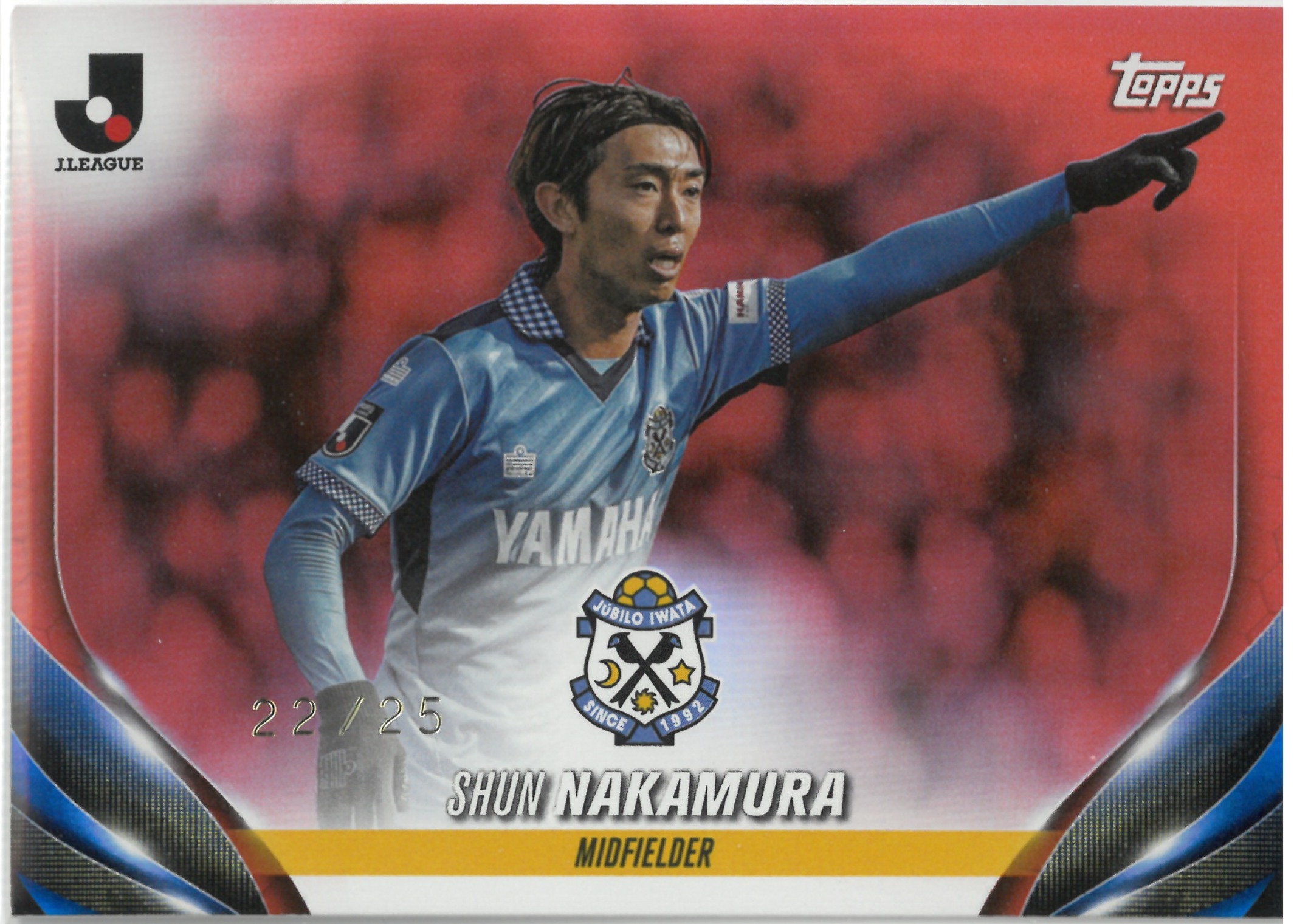 2024 Topps J.LEAGUE "Shun Nakamura"【22/25】#72(中村 駿)