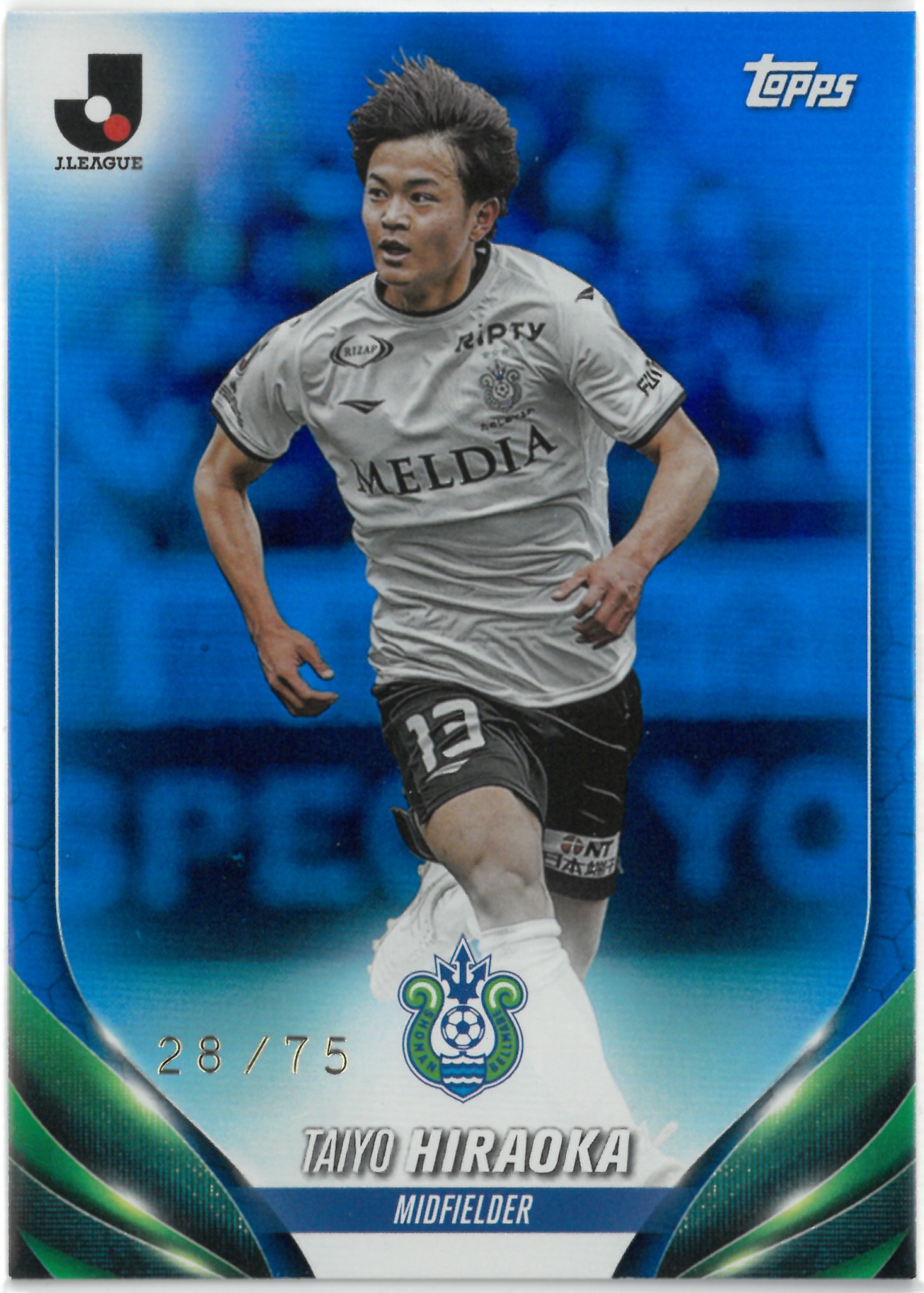 2024 Topps J.LEAGUE "Taiyo Hiraoka"【28/75】#161(平岡 大陽)