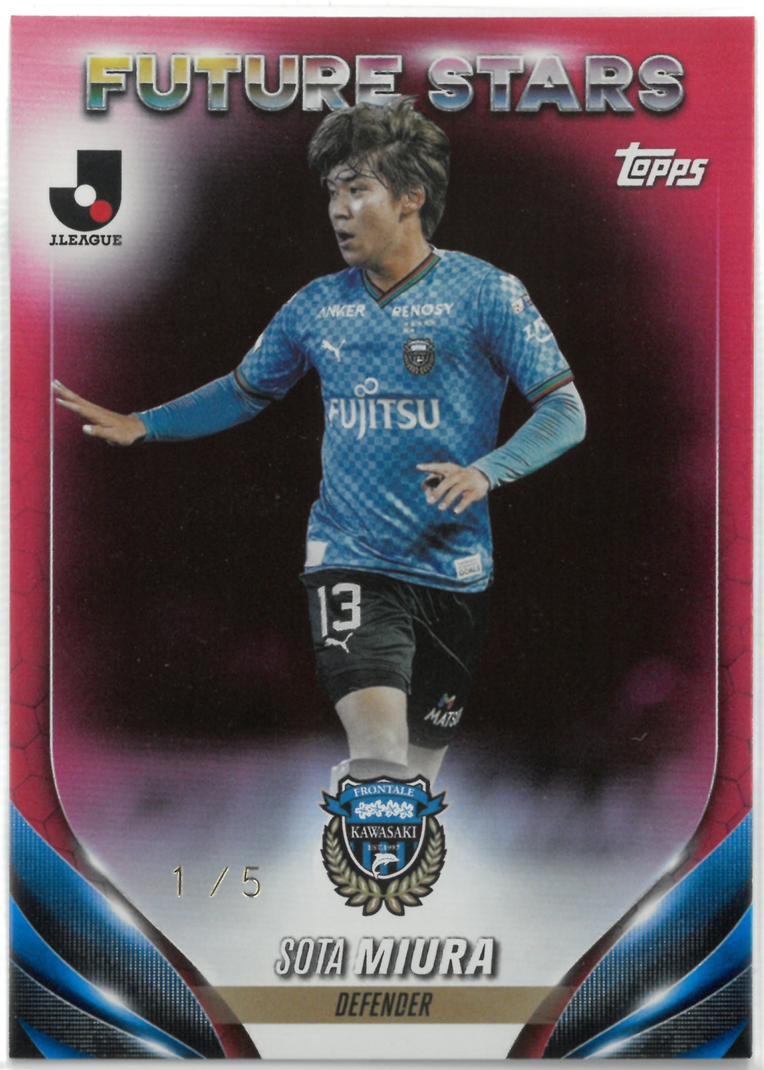 2024 Topps J.LEAGUE "Sota Miura"【1/5】#69(三浦 颯太)