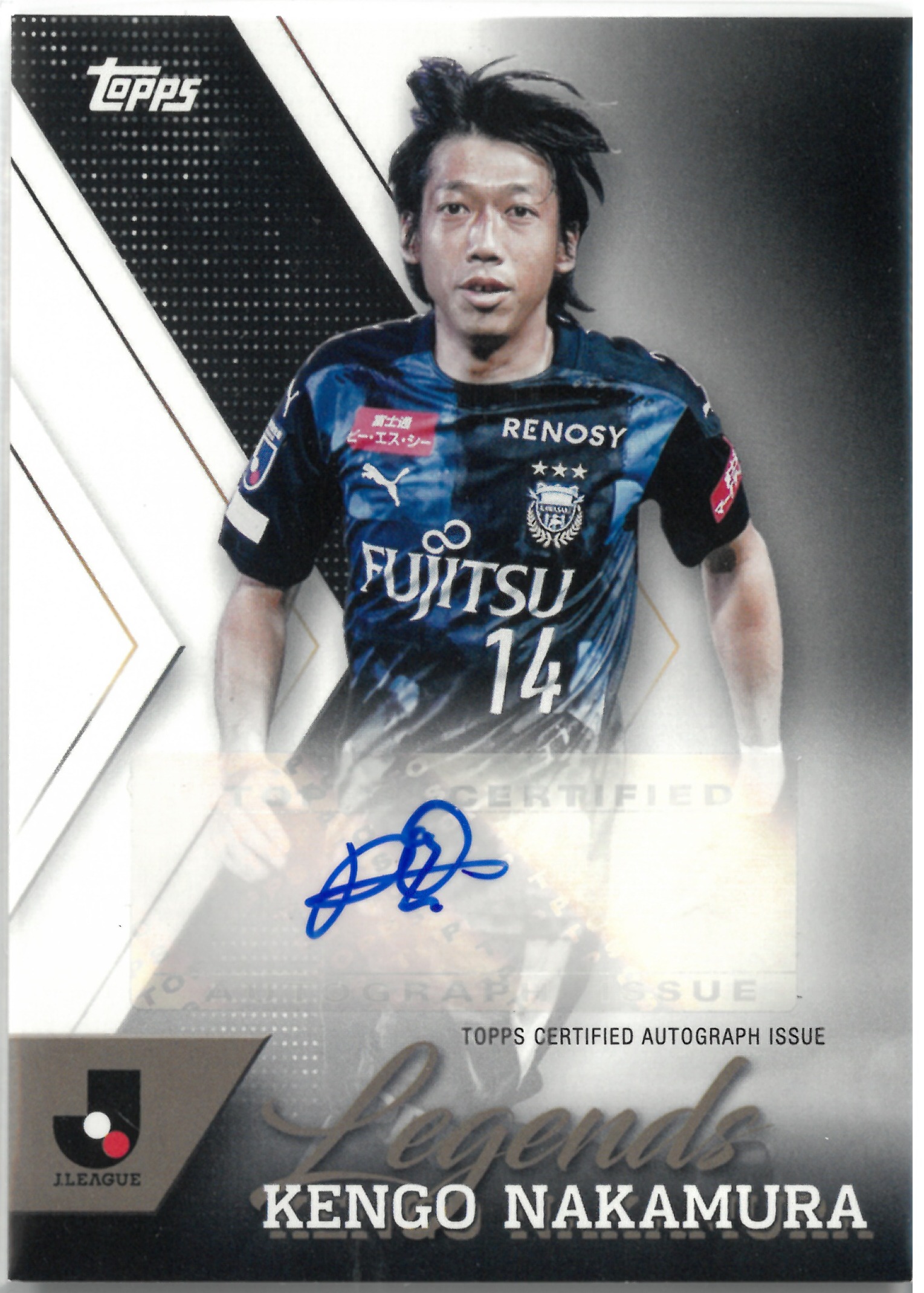 2024 Topps J.LEAGUE "Kengo Nakamura" Auto #LA-KN(中村 憲剛)