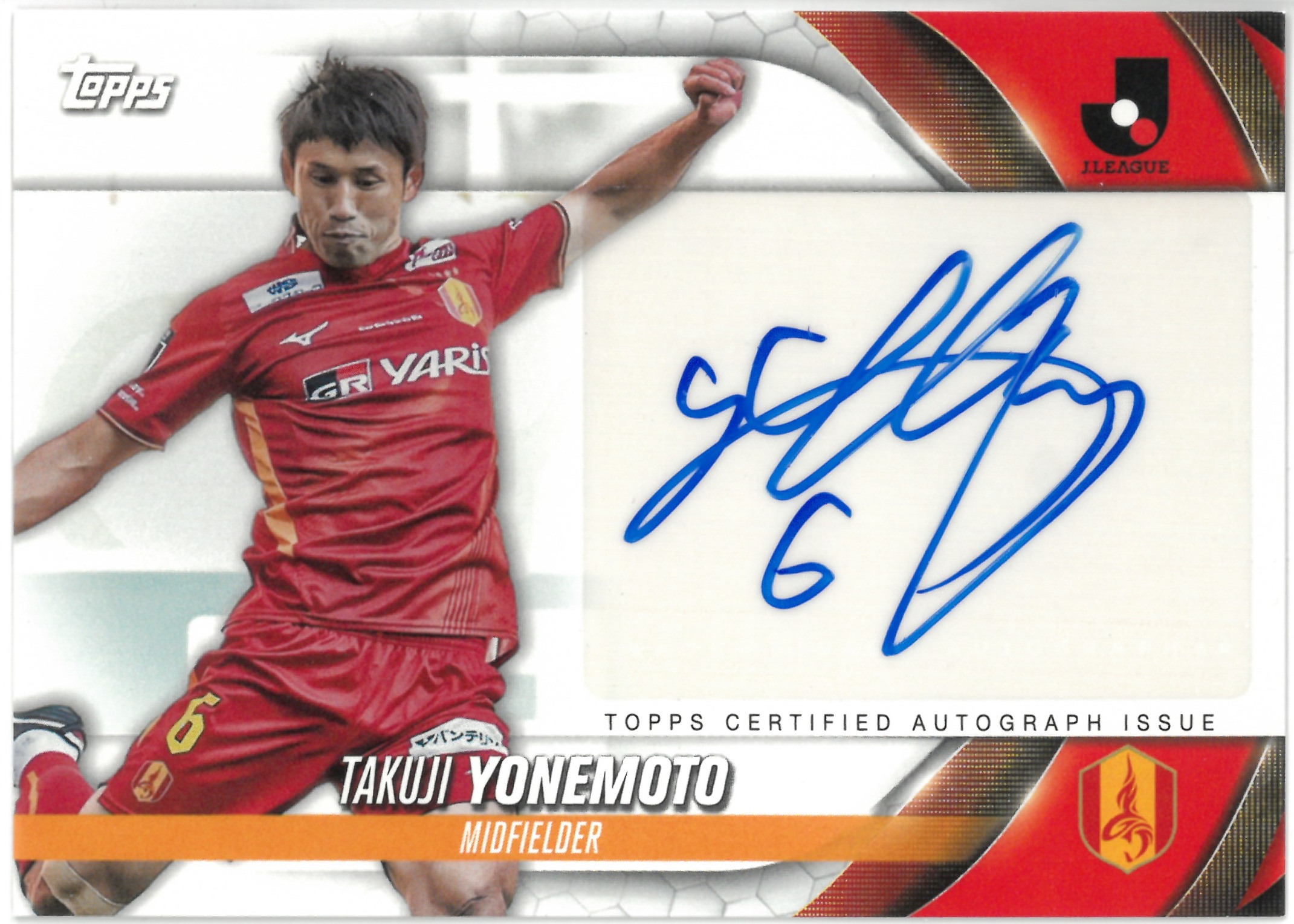 2024 Topps J.LEAGUE "Takuji Yonemoto" Auto #A-TY(米本 拓司)