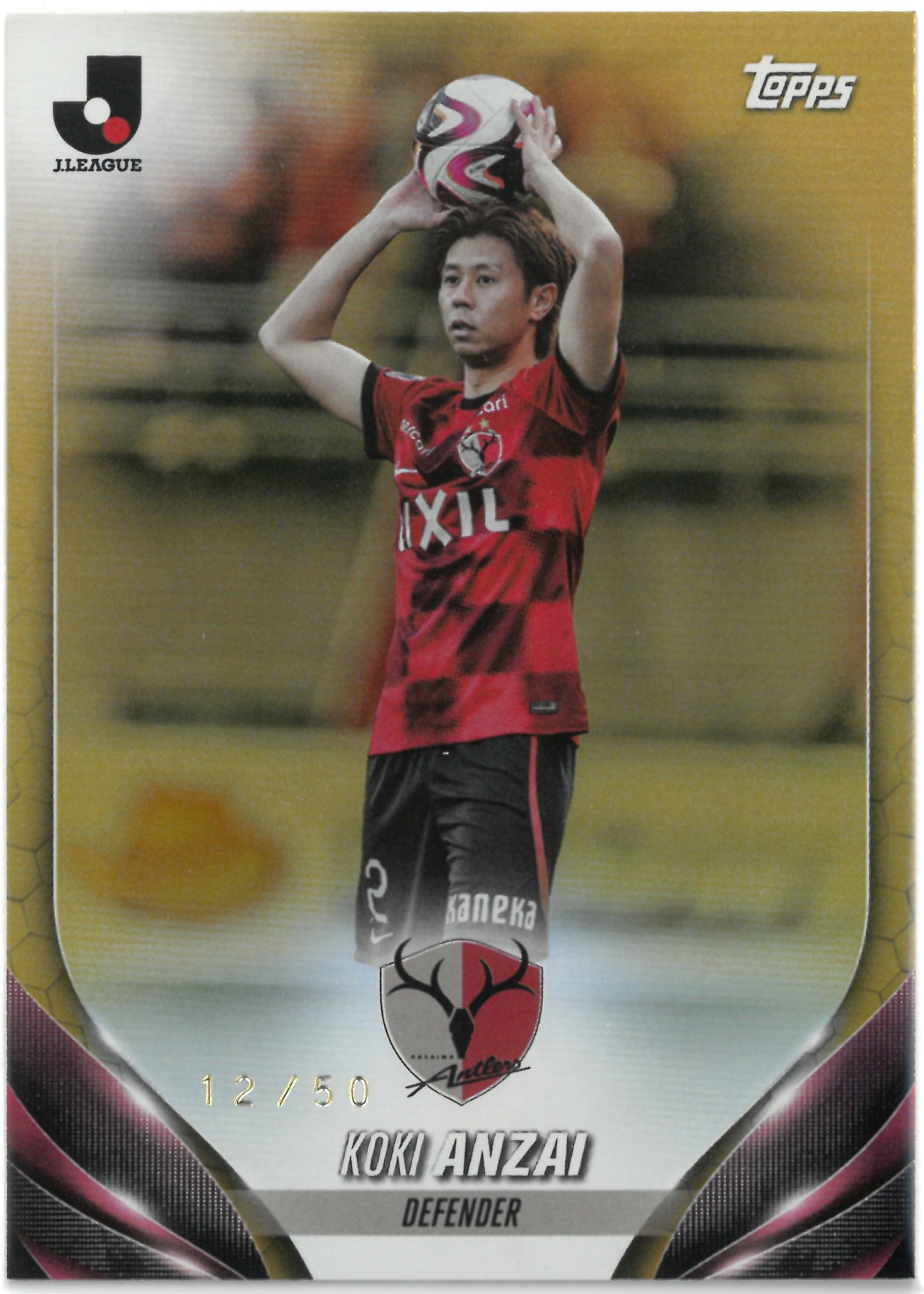 2024 Topps J.LEAGUE "Koki Anzai"【12/50】#160(安西 幸輝)