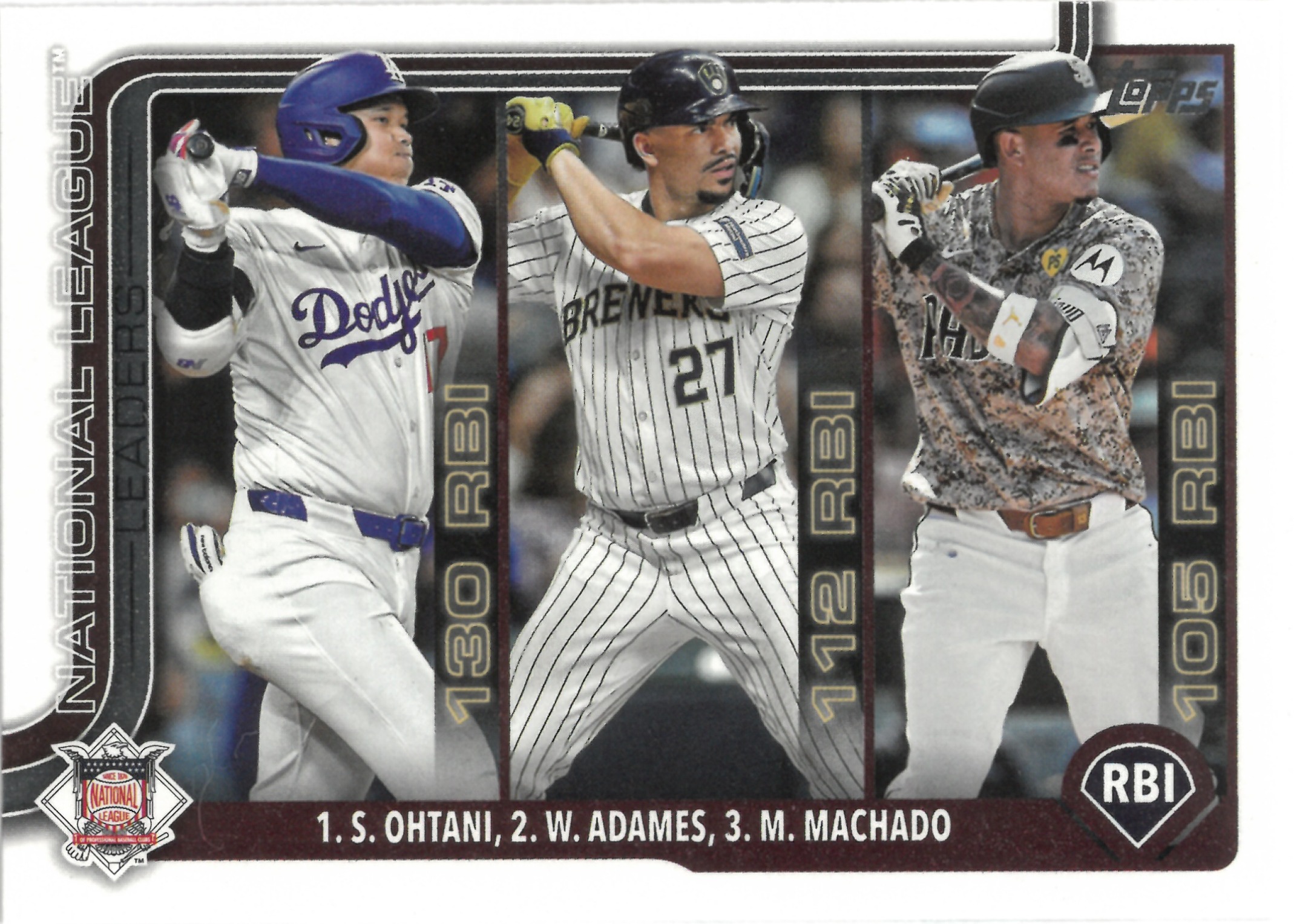 2025 Topps "Shohei Ohtani&Willy Adames&Manny Machado" #86(大谷 翔平)(ウィリー・アダメス)(マニー・マチャド)