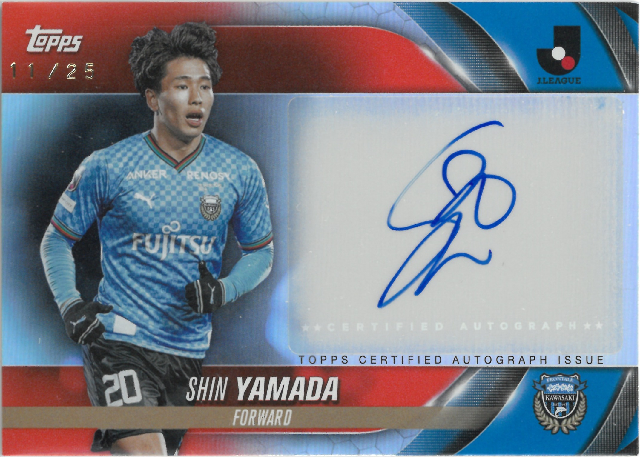 2024 Topps J.LEAGUE "Shin Yamada" Auto【11/25】#A-SY(山田 新)