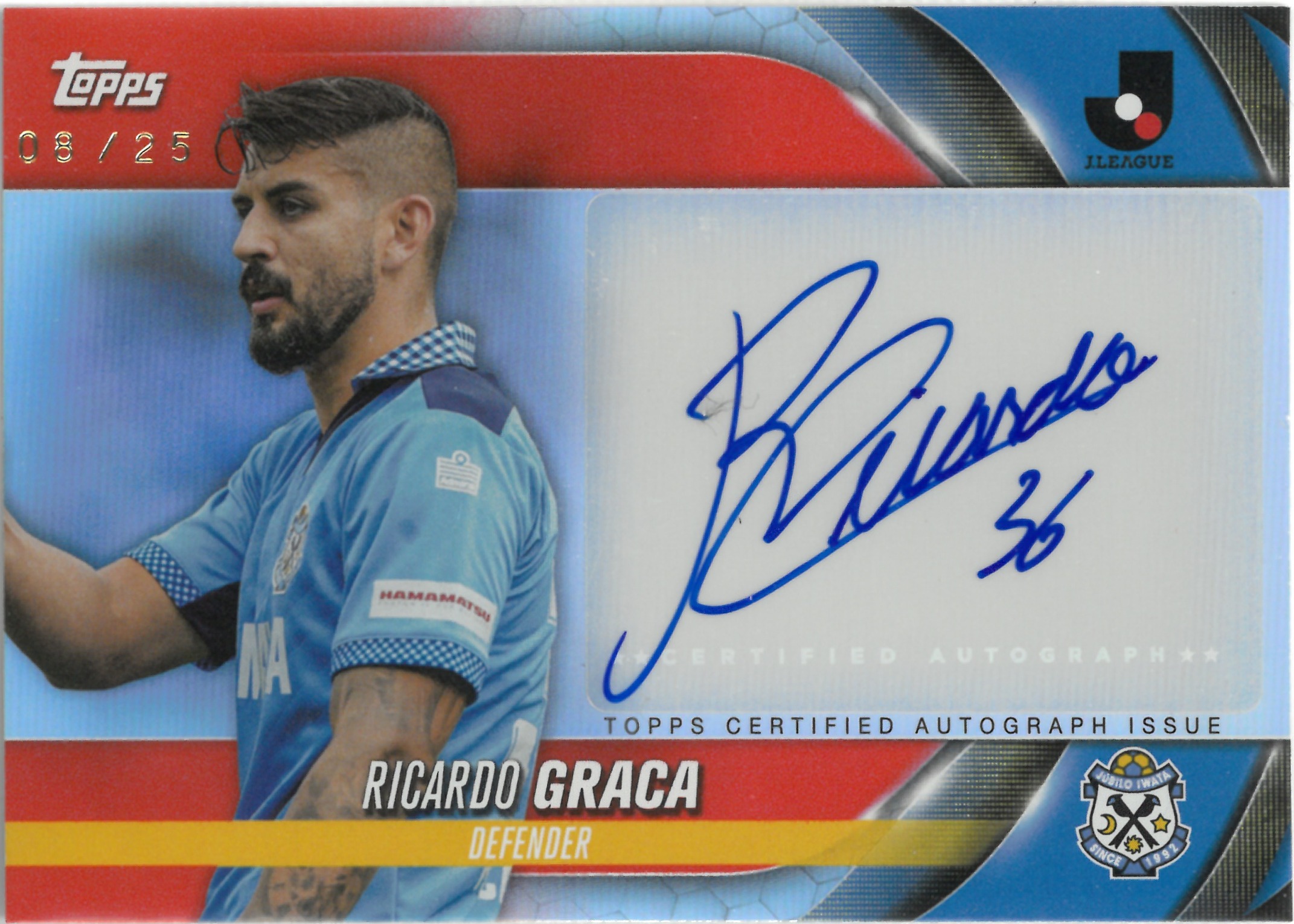 2024 Topps J.LEAGUE "Ricardo Graca" Auto【06/25】#A-RG(リカルド・グラッサ)