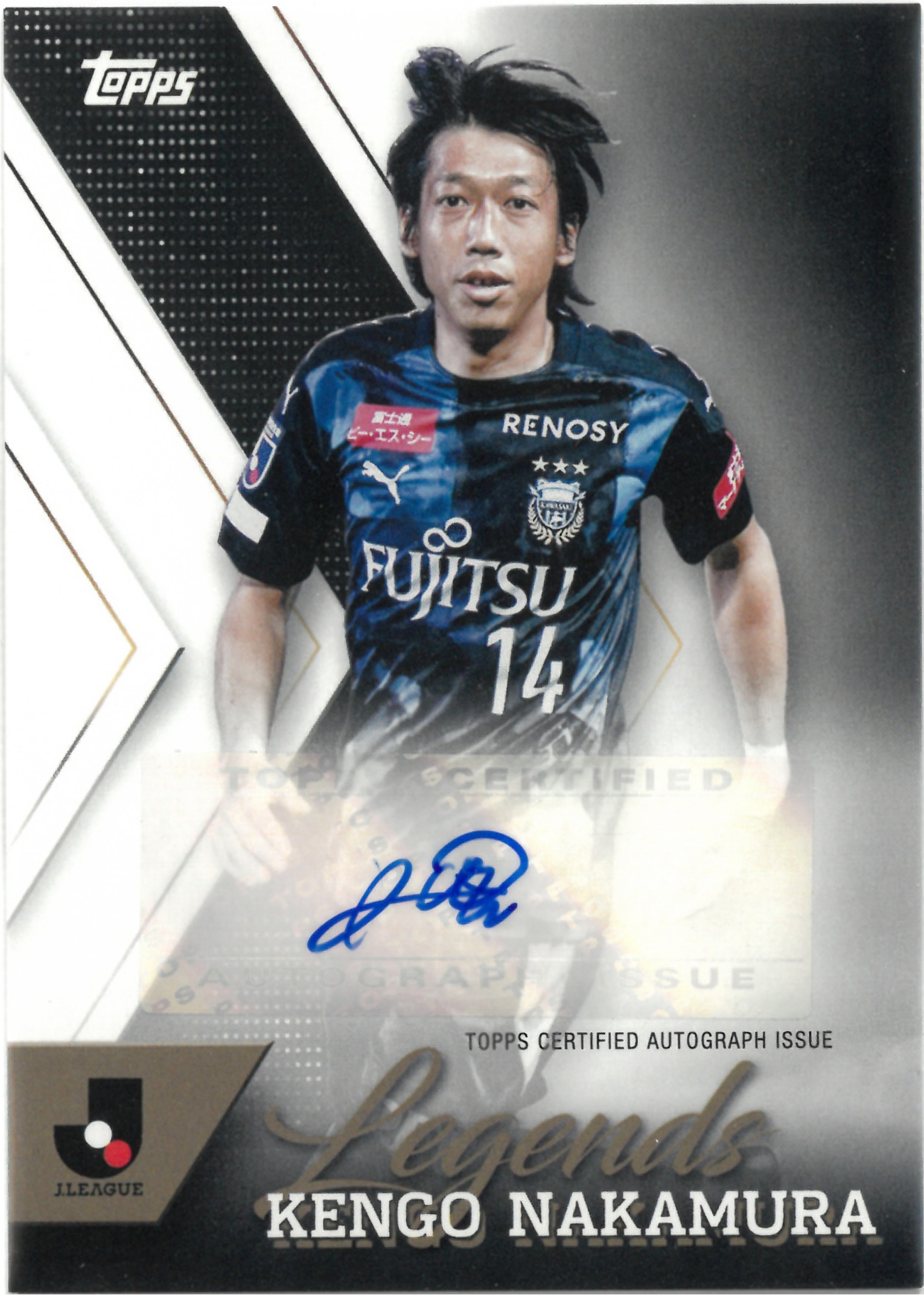 2024 Topps J.LEAGUE "Kengo Nakamura" Auto #LA-KN(中村 憲剛)