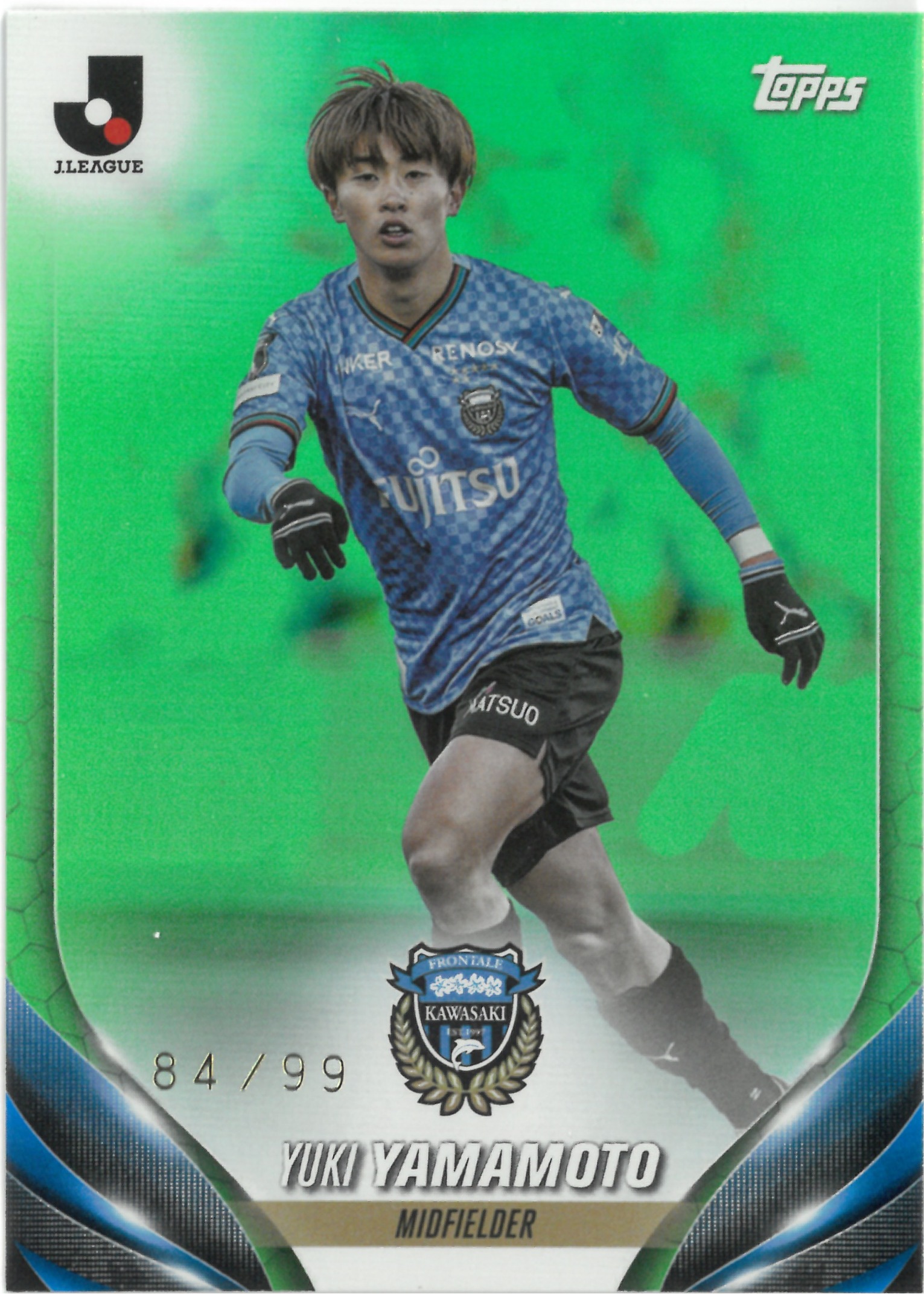 2024 Topps J.LEAGUE "Yuki Yamamoto"【84/99】#21(山本 悠樹)
