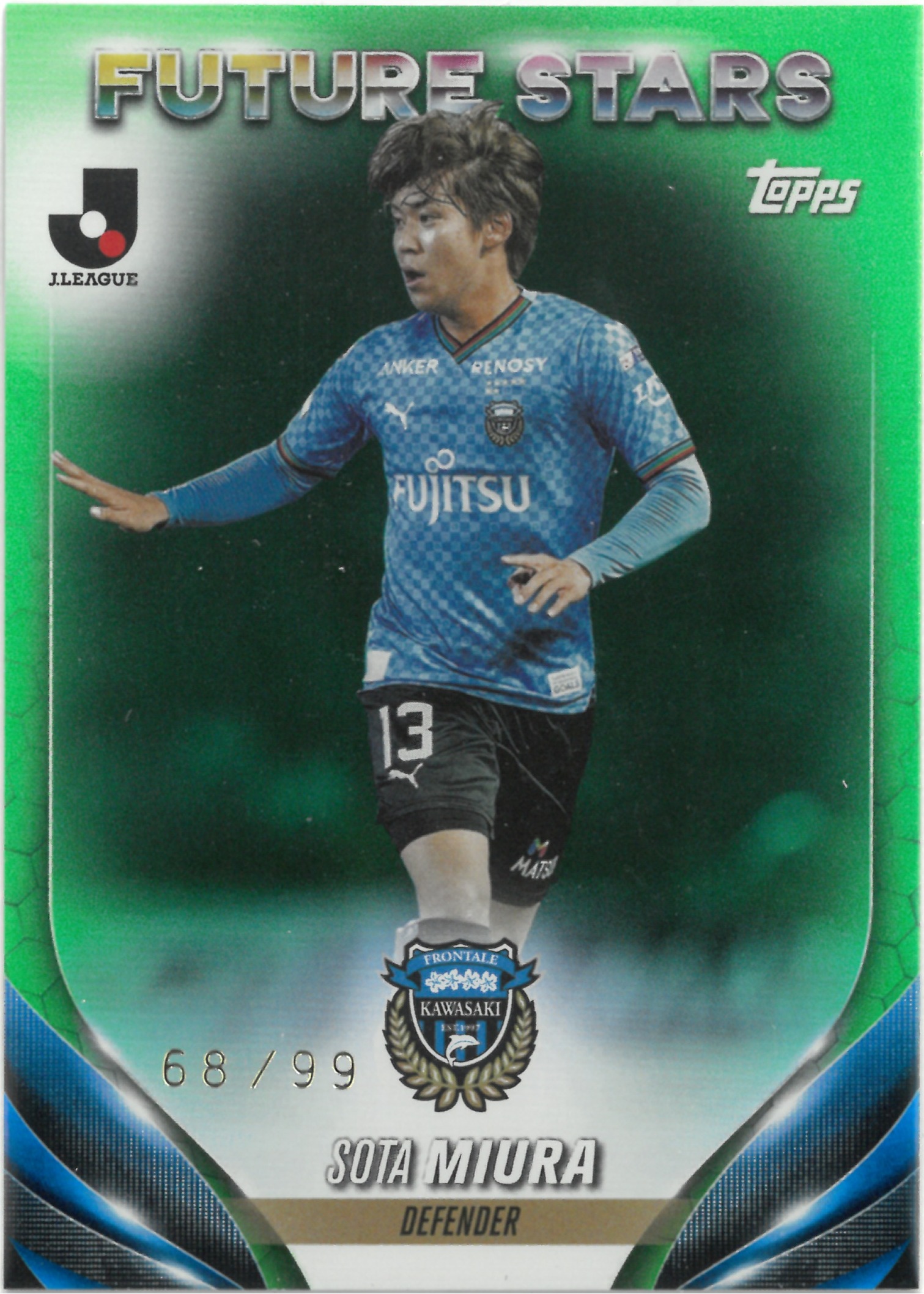2024 Topps J.LEAGUE "Sota Miura"【58/99】#69(三浦 颯太)
