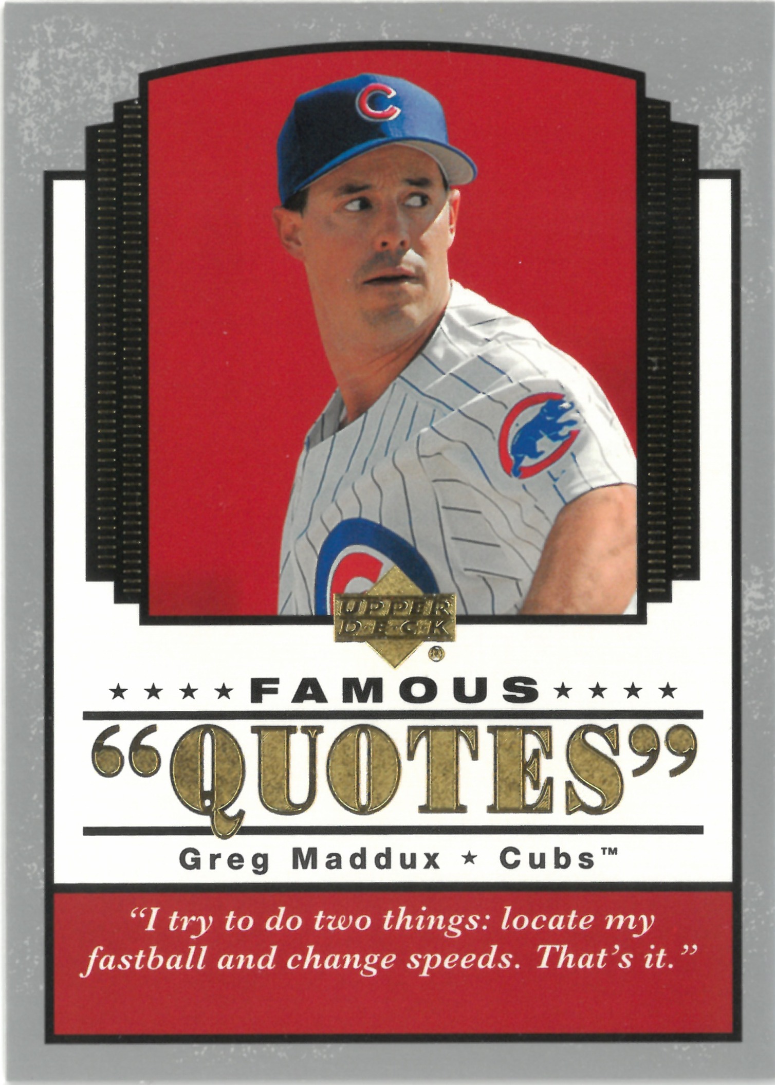 2004 Upper Deck "Greg Maddux" #Q-10(グレッグ・マダックス)