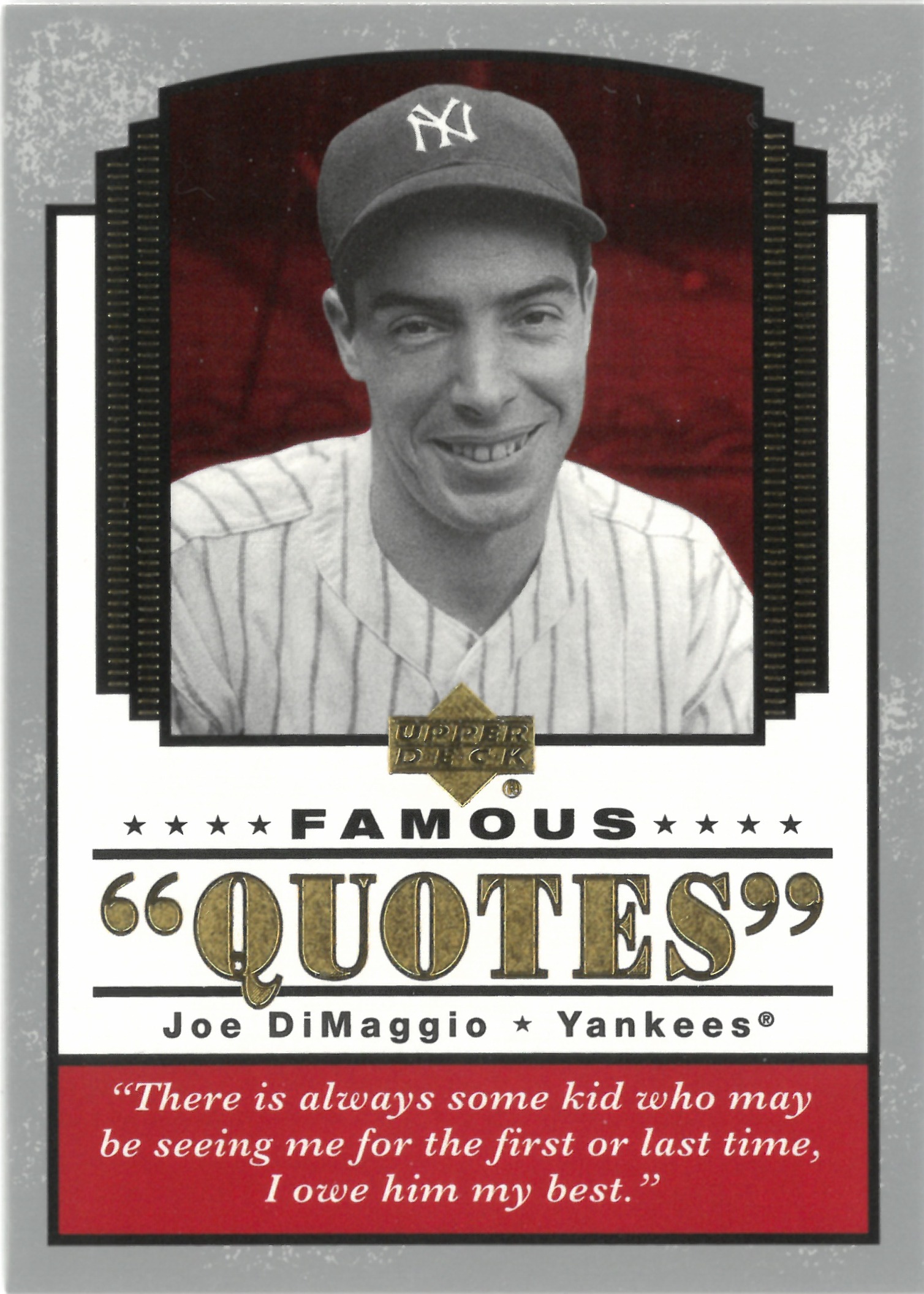 2004 Upper Deck "Joe DiMaggio" #Q-11(ジョー・ディマジオ)