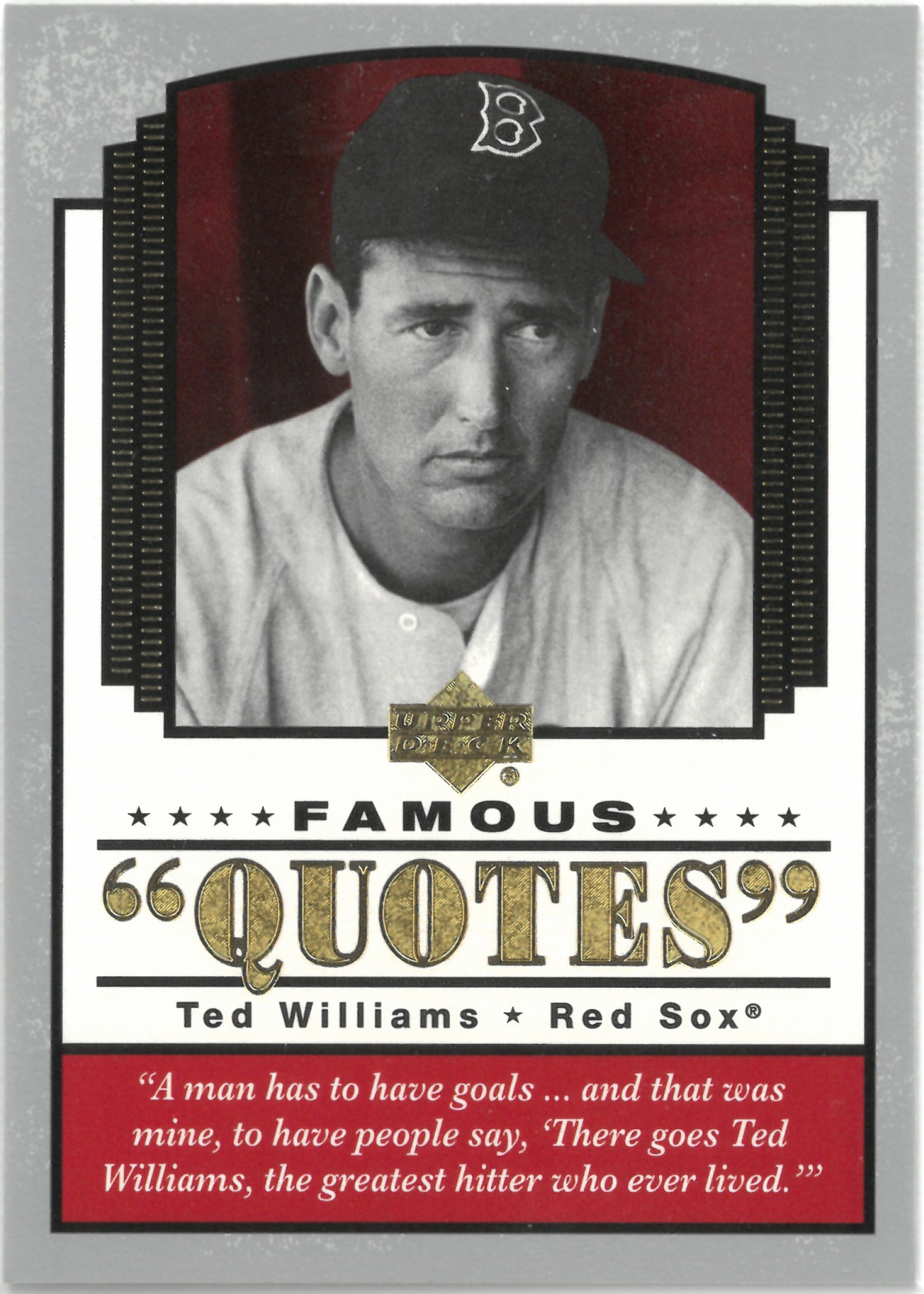 2004 Upper Deck "Ted Williams" #Q-15(テッド・ウィリアムズ)