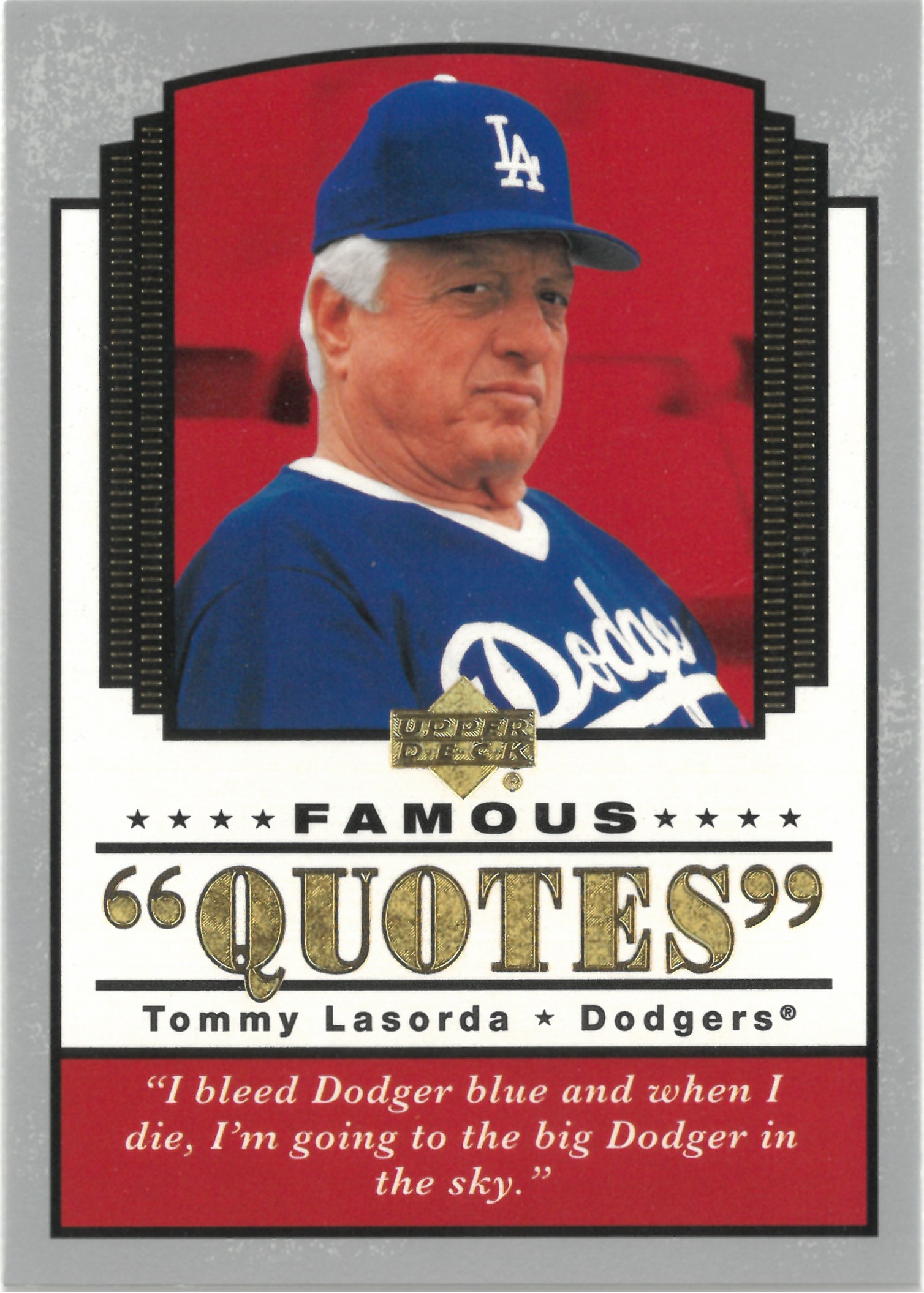 2004 Upper Deck "Tommy Lasorda" #Q-17(トミー・ラソーダ)