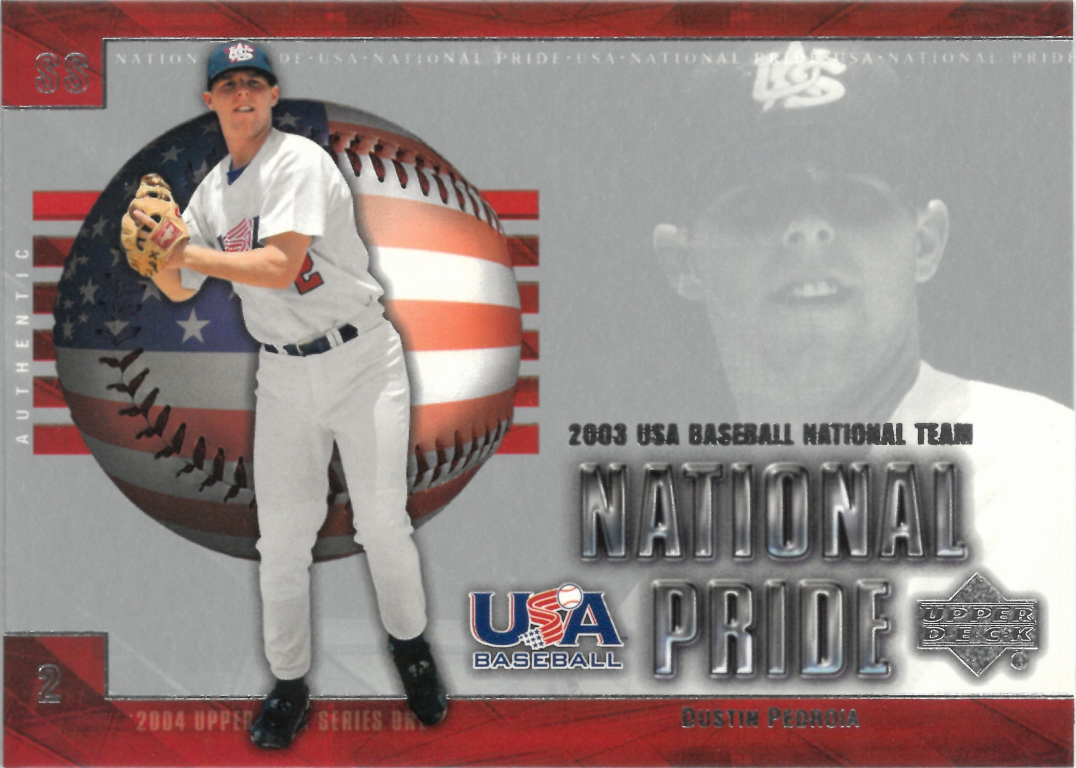 2003 Upper Deck "Dustin Pedroia" #USA16(ダスティン・ペドロイア)