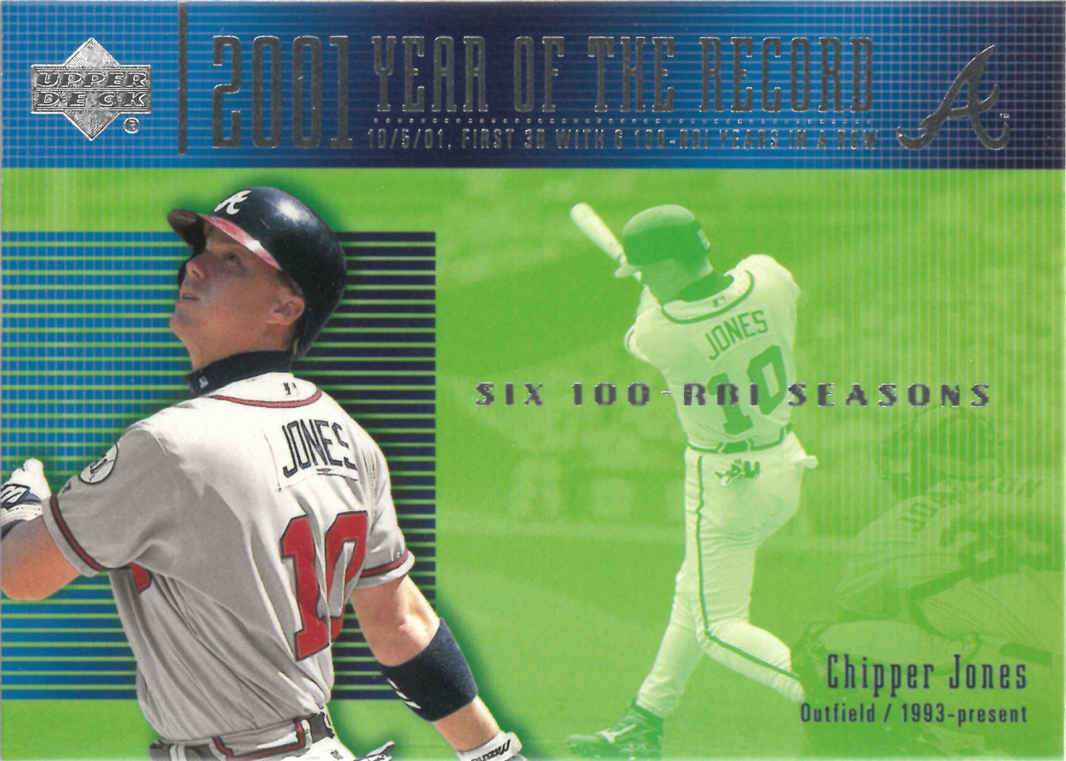 2002 Upper Deck "Chipper Jones" #733(チッパー・ジョーンズ)