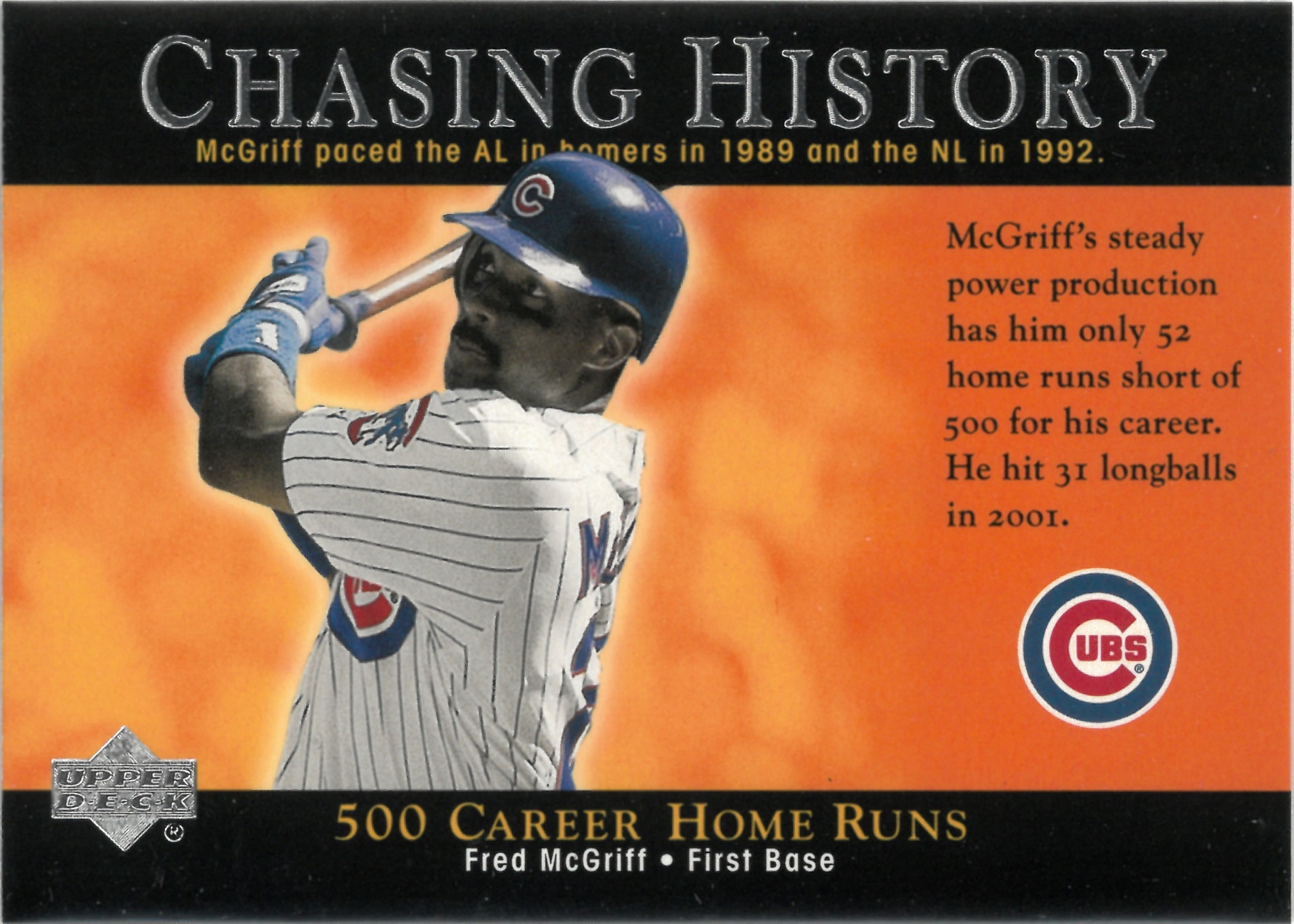 2002 Upper Deck "Fred McGriff" #CH11(フレッド・マグリフ)