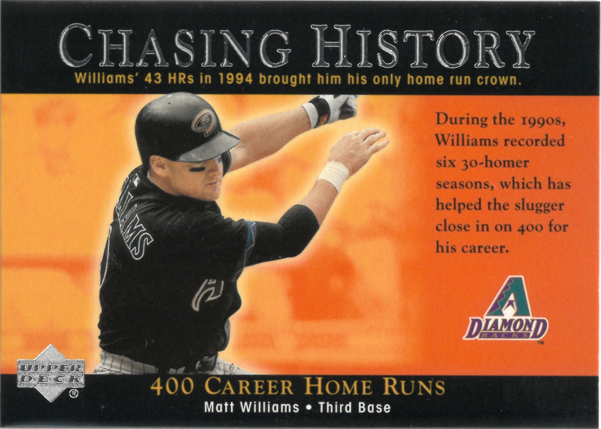 2002 Upper Deck "Matt Williams" #CH12(マット・ウィリアムズ)