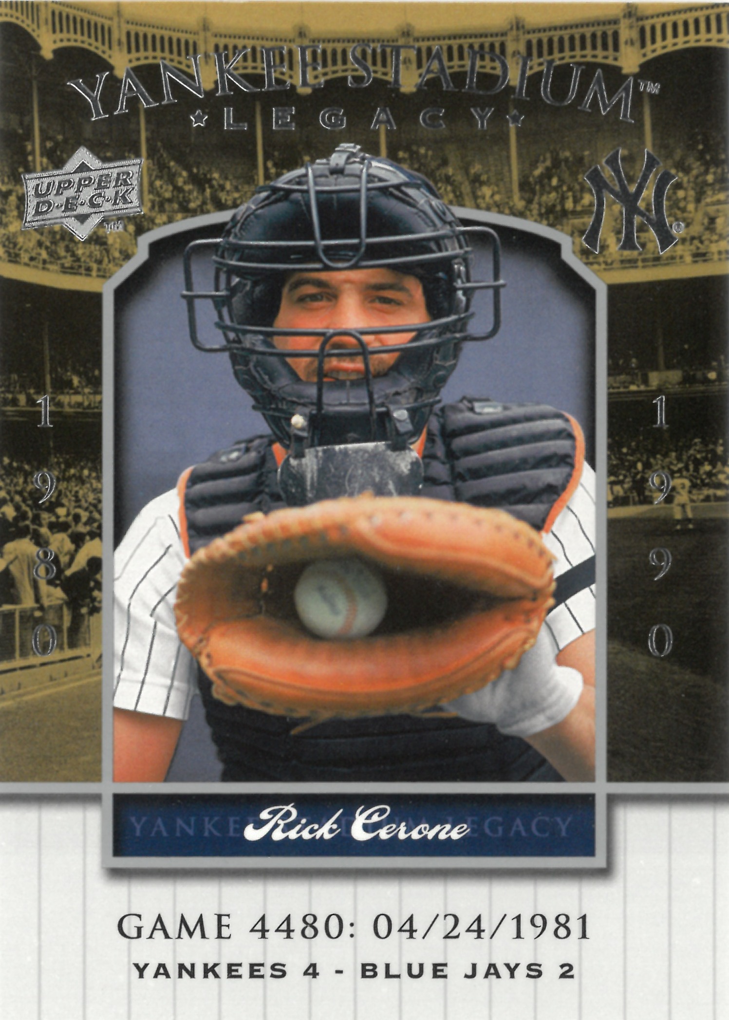 2008 Upper Deck "Rick Cerone" #YSL4480(リック・セローネ)
