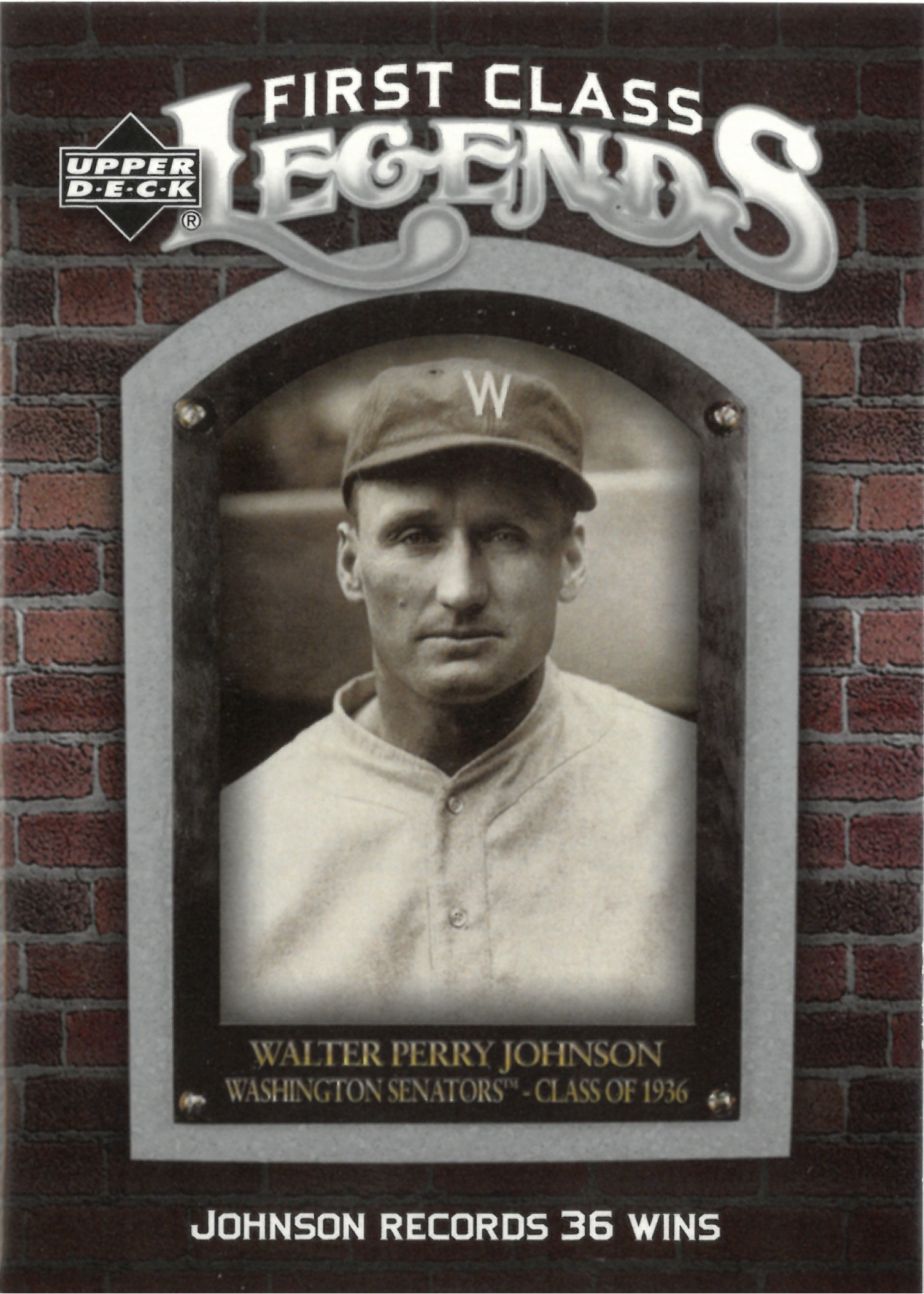 2006 Upper Deck "Walter Perry Johnson" #FCL-85(ウォルター・ジョンソン)