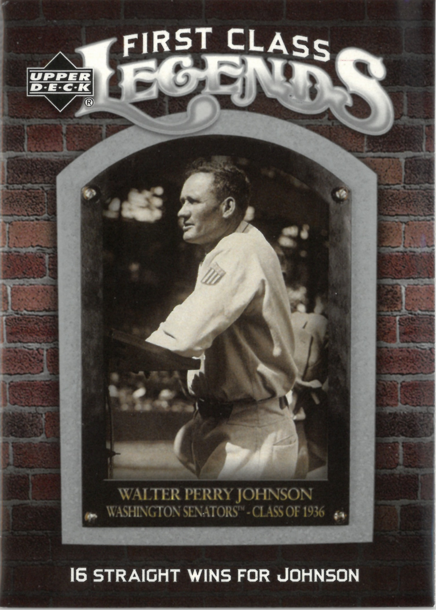2006 Upper Deck "Walter Perry Johnson" #FCL-91(ウォルター・ジョンソン)