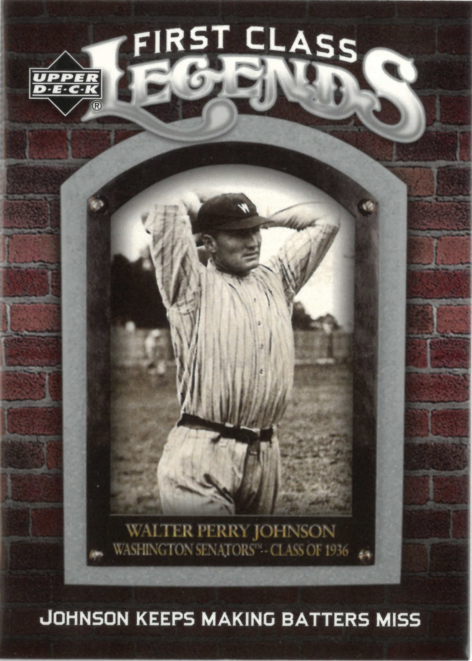 2006 Upper Deck "Walter Perry Johnson" #FCL-92(ウォルター・ジョンソン)