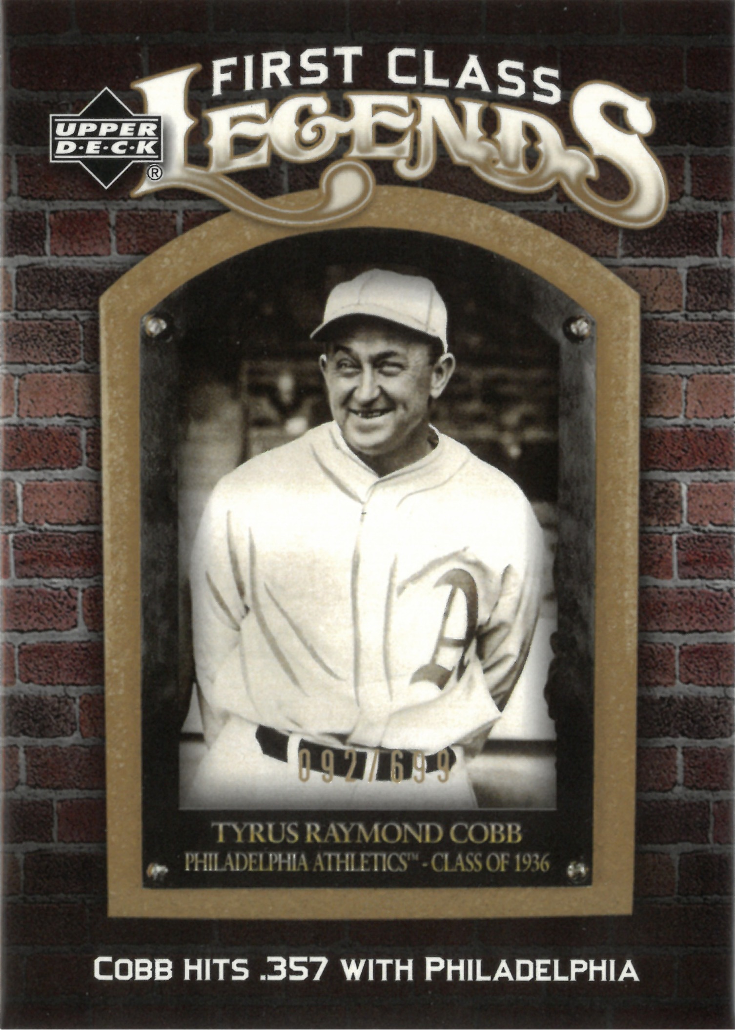 2006 Upper Deck "Turus Raymond Cobb"【092/699】#FCL-21(タイ・カッブ)