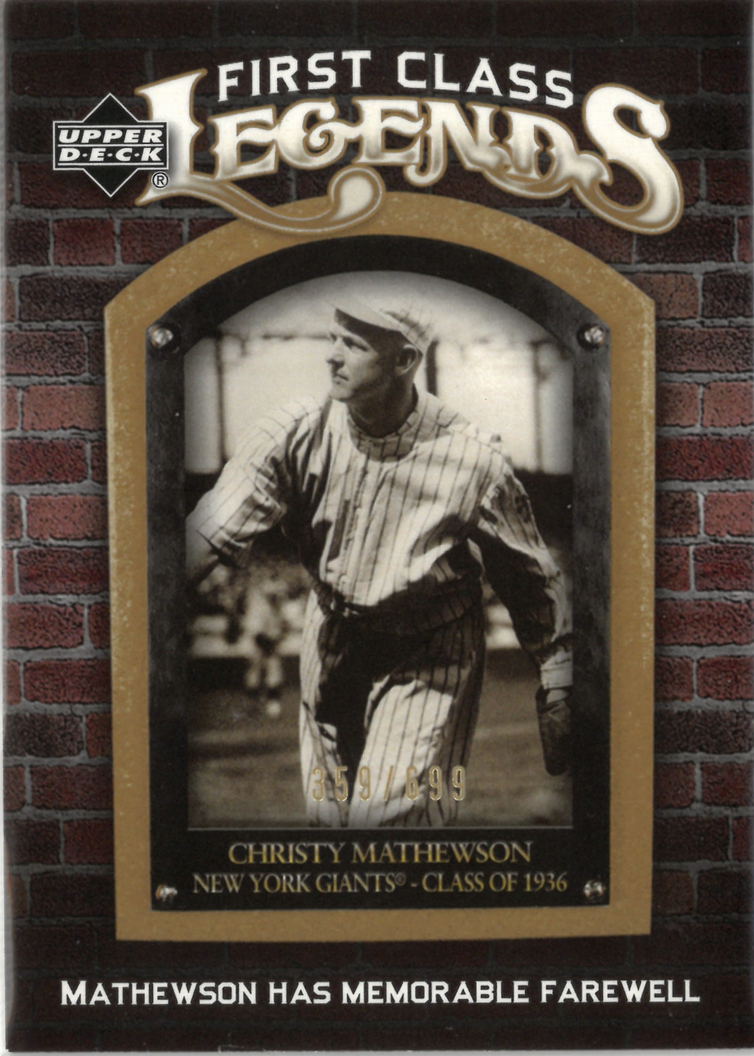 2006 Upper Deck "Christy Mathewson"【359/699】#FCL-68(クリスティ・マシューソン)