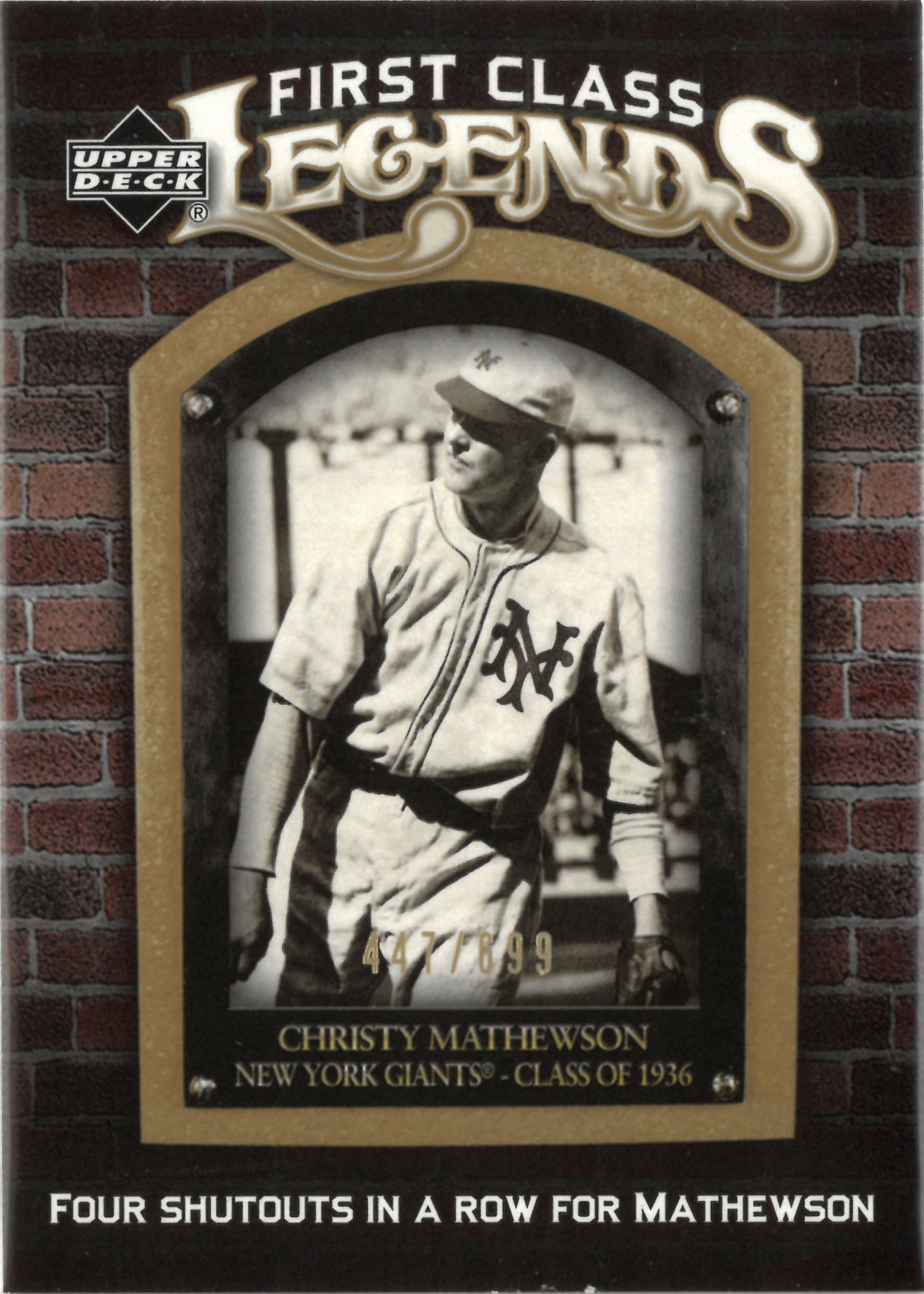2006 Upper Deck "Christy Mathewson"【447/699】#FCL-72(クリスティ・マシューソン)