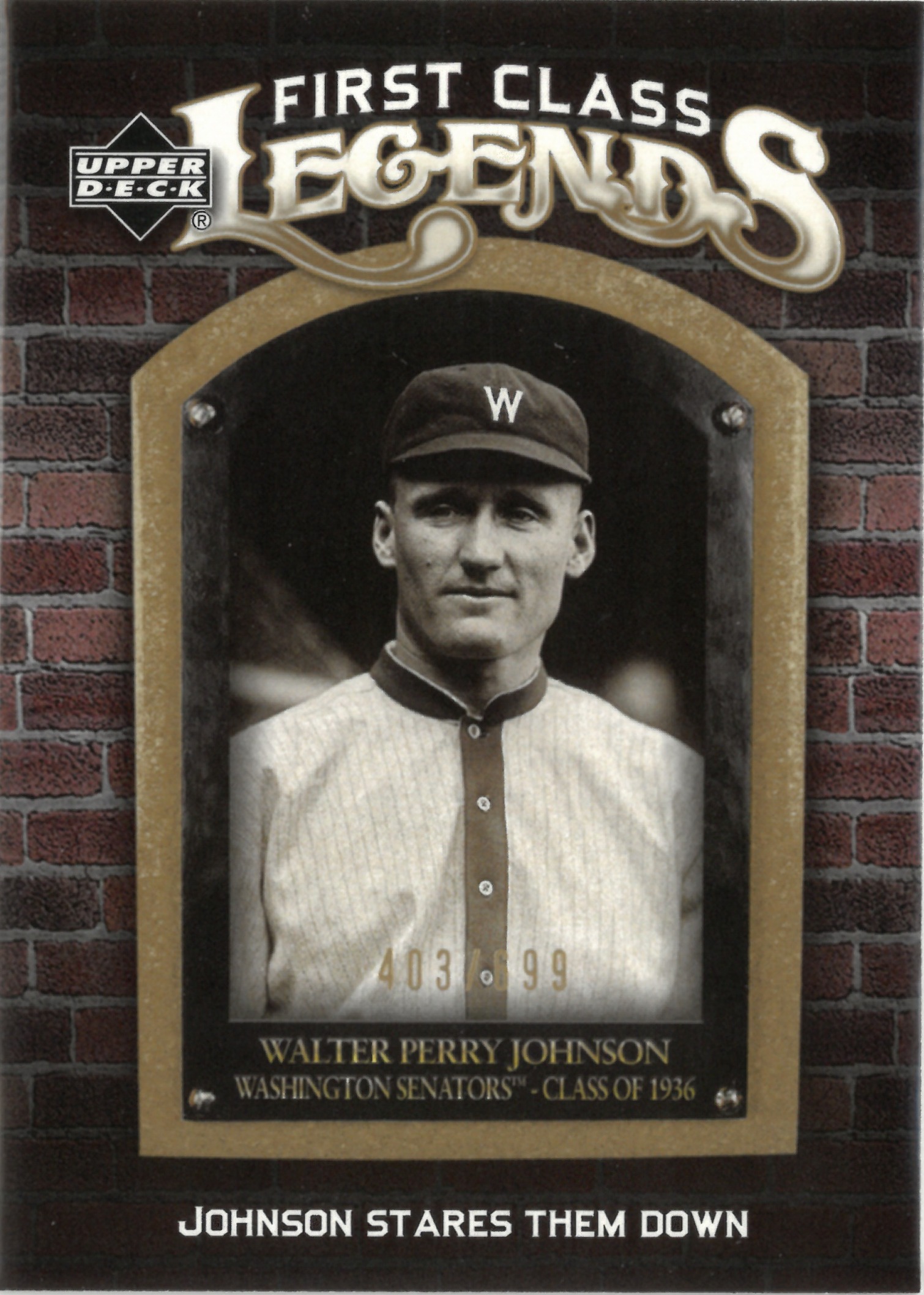 2006 Upper Deck "Walter Perry Johnson"【403/699】#FCL-98(ウォルター・ジョンソン)