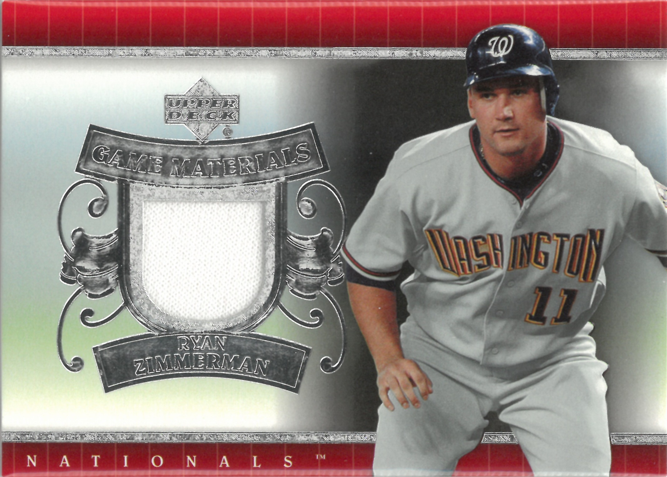 2007 Upper Deck "Ryan Zimmerman" Relic #UD-RZ(ライアン・ジマーマン)