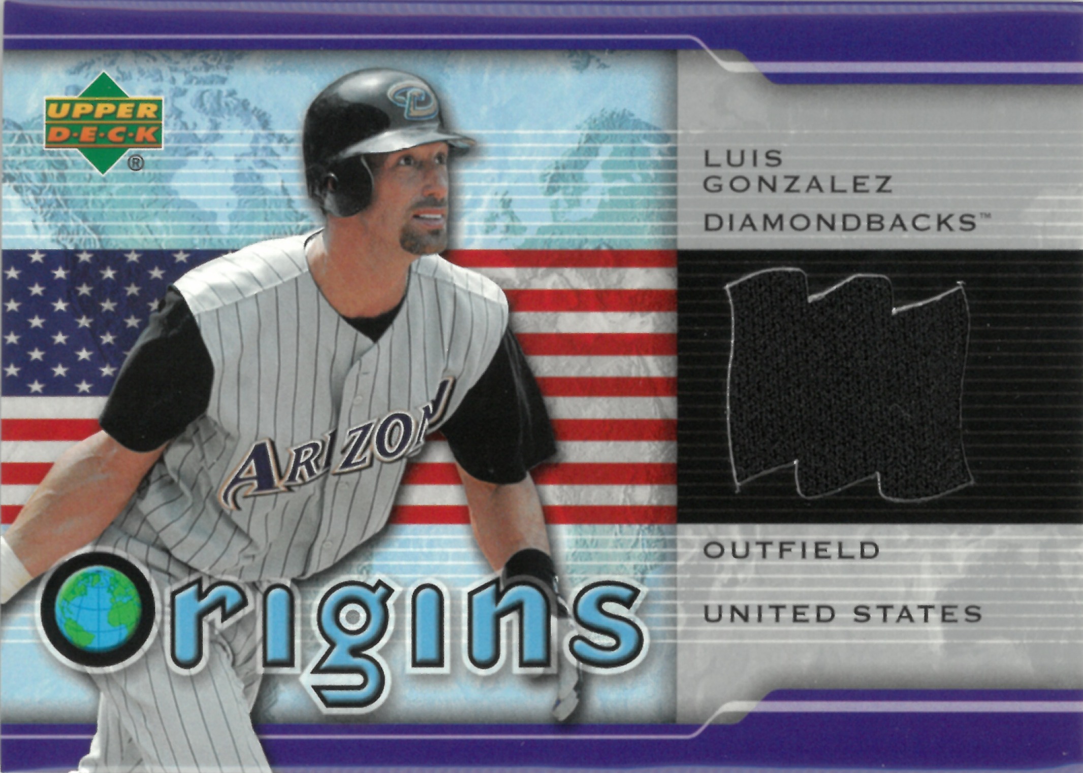2004 Upper Deck "Luis Gonzalez" Relic #OR-LG(ルイス・ゴンザレス)