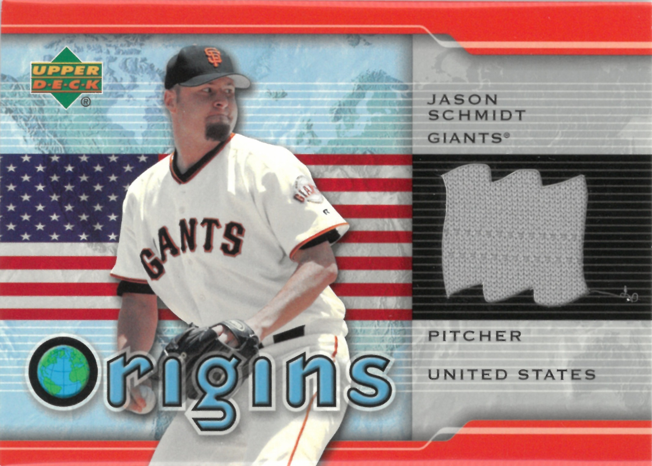 2004 Upper Deck "Jason Schmidt" Relic #OR-JS(ジェイソン・シュミット)
