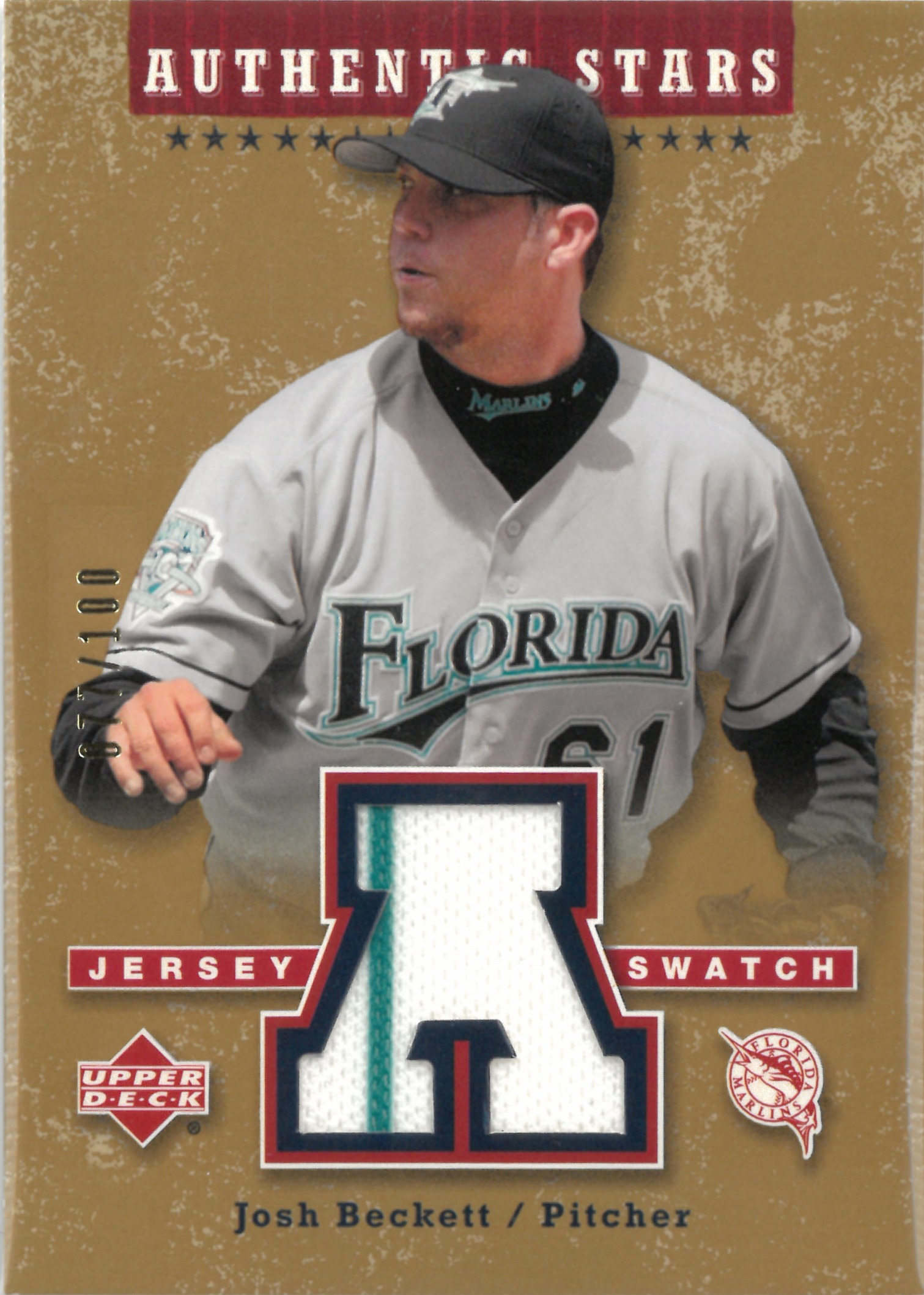 2003 Upper Deck "Josh Beckett" Relic【077/100】#AS-JH(ジョシュ・ベケット)