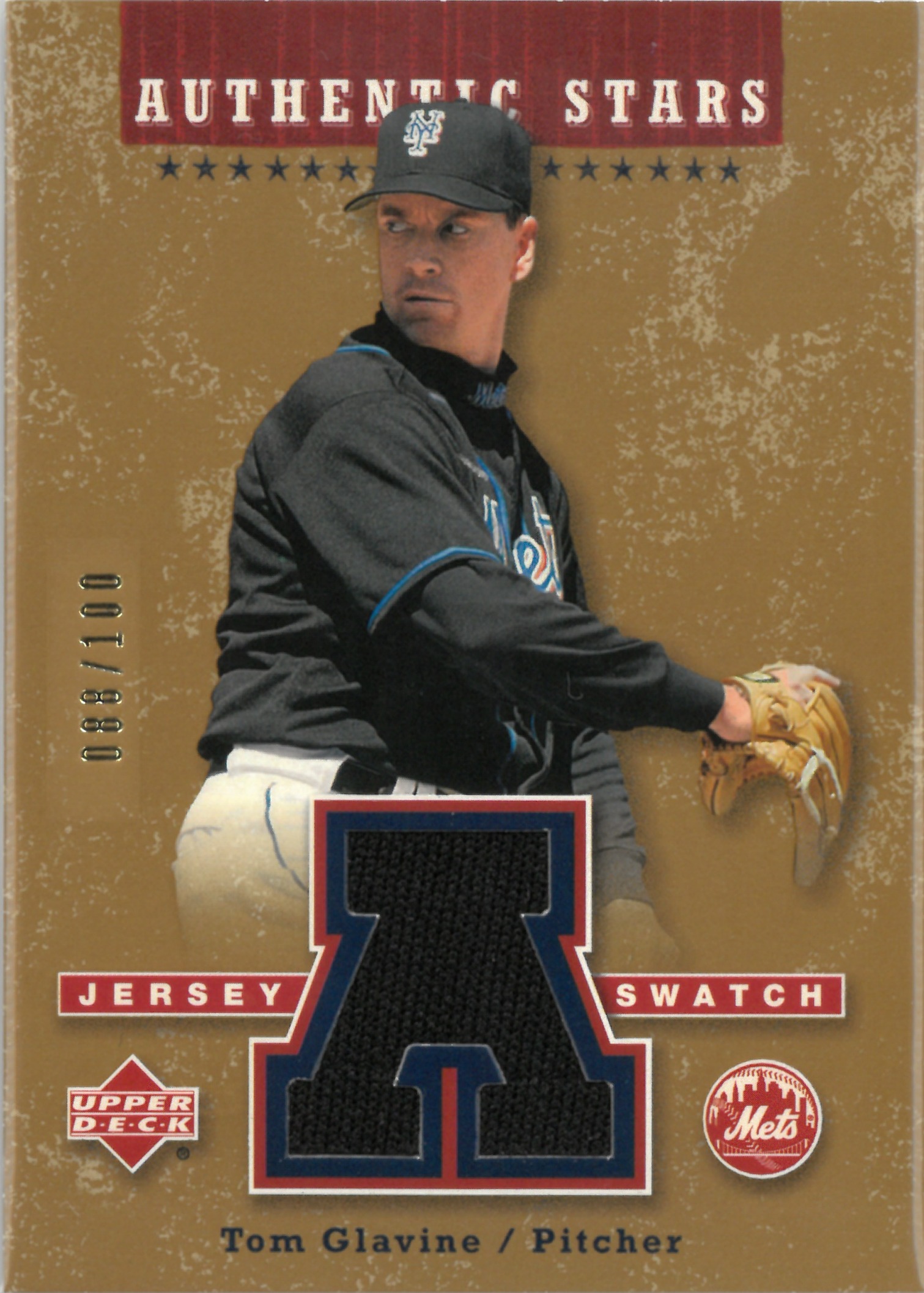 2003 Upper Deck "Tom Glavine" Relic【088/100】#AS-TL(トム・グラビン)