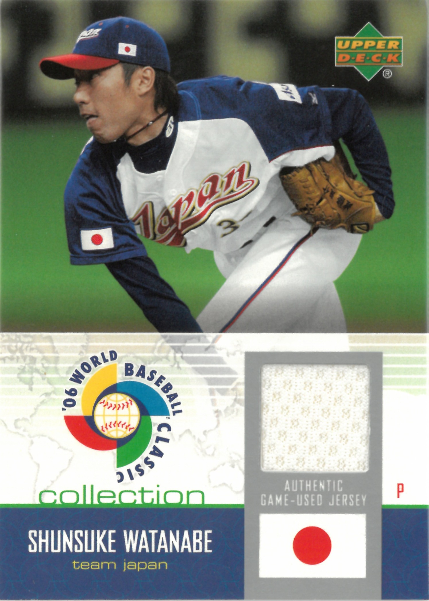2006 Upper Deck "Shunsuke Watanabe" Relic #WBC-SW(渡辺 俊介)