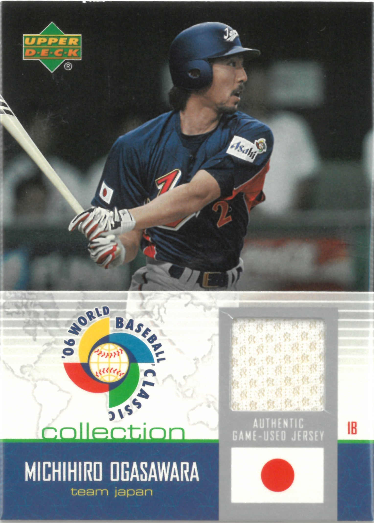 2006 Upper Deck "Michihiro Ogasawara" Relic #WBC-MO(小笠原 道大)